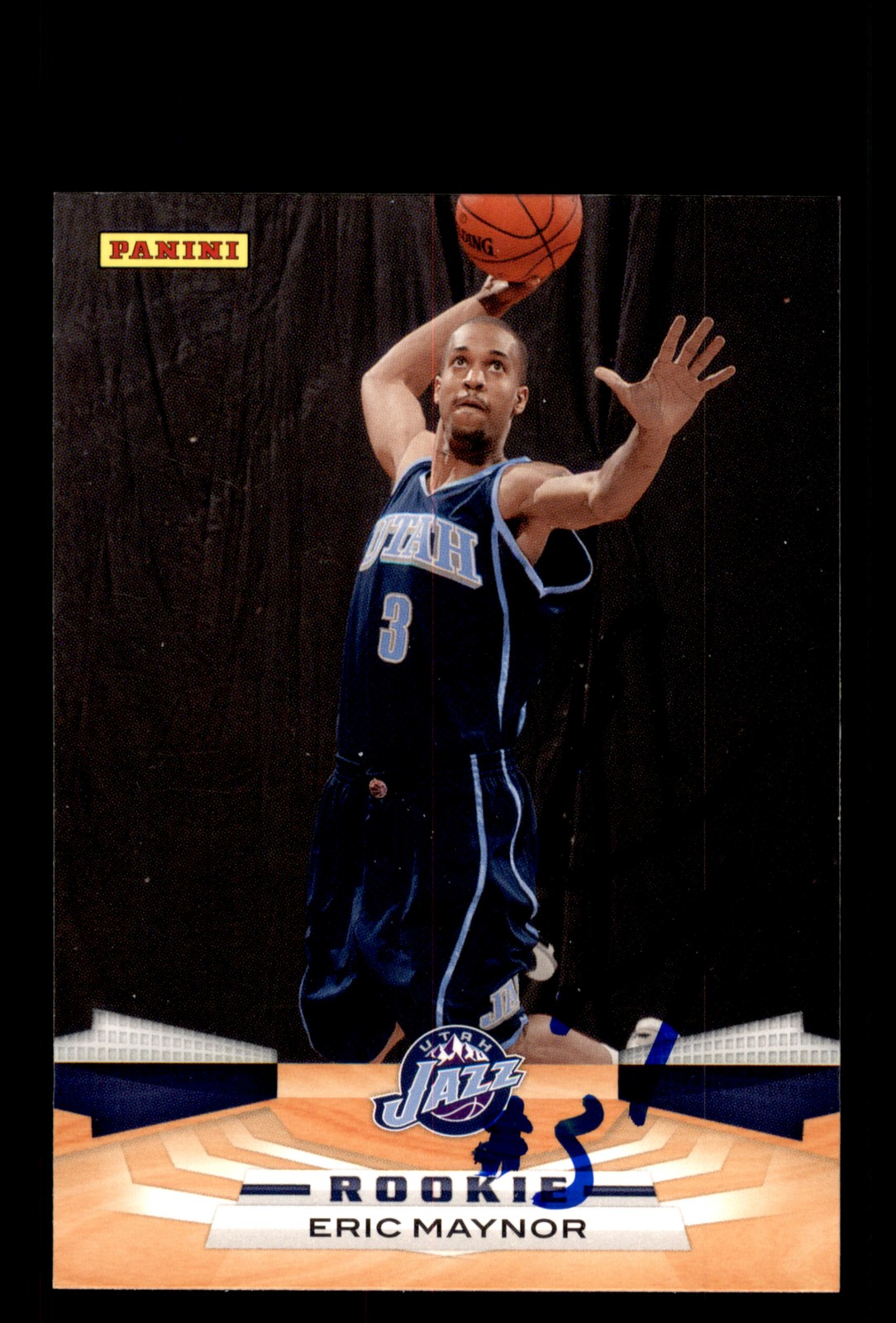 Signed Basketball Card Auto Eric Maynor 2009-10 Panini #370 Utah Jazz