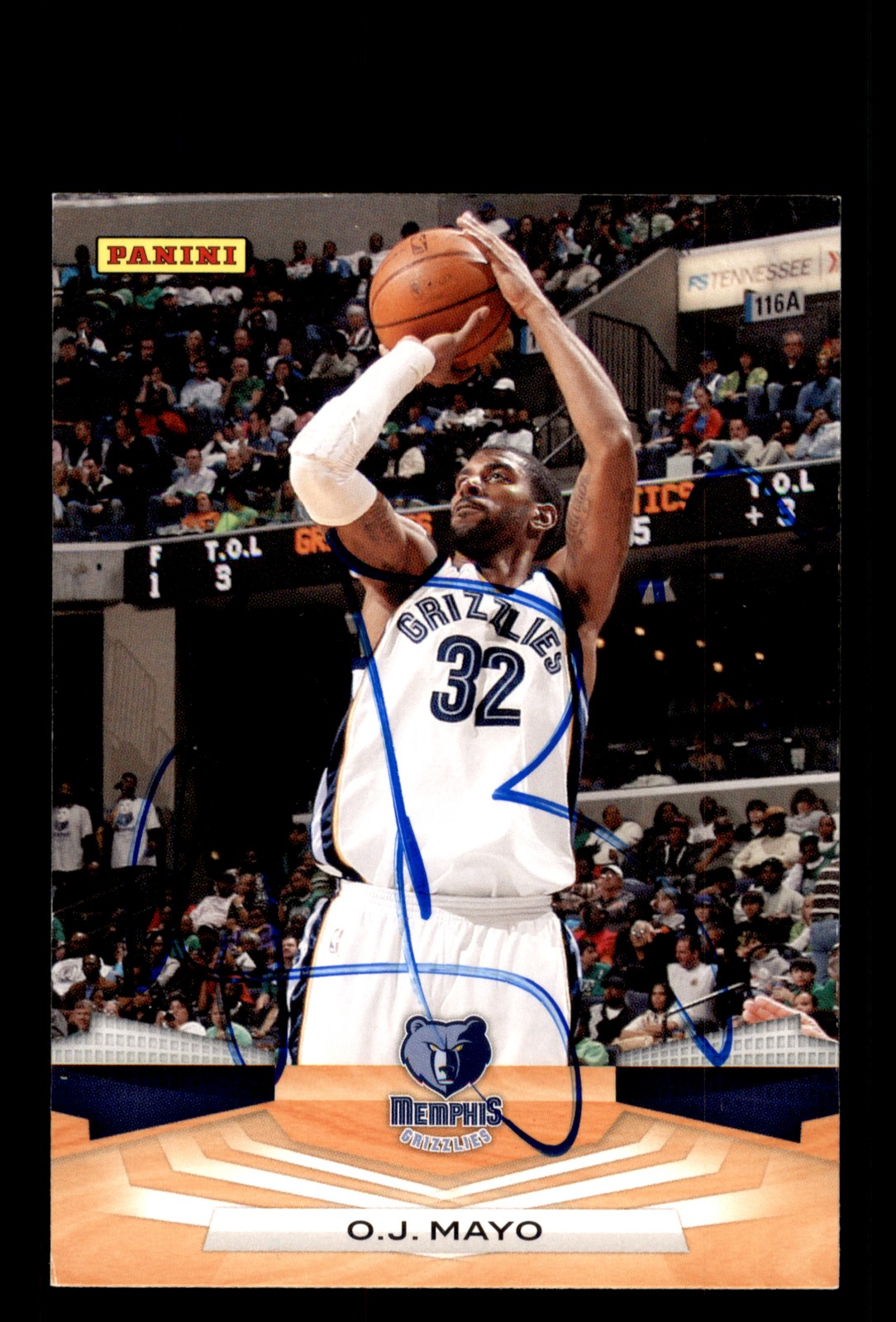 Signed Basketball Card Auto O.J. Mayo 2009-10 Panini #179 Memphis Grizzlies