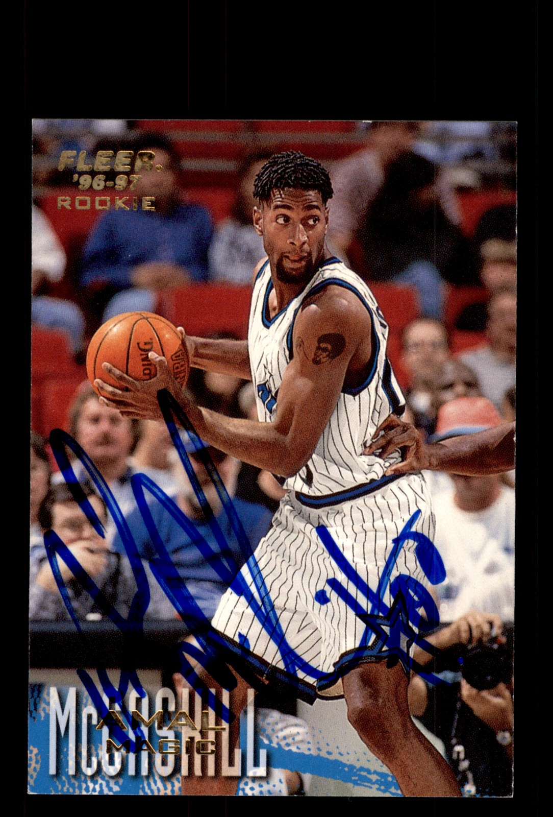Signed Basketball Card Auto Amal McCaskill 1996-97 Fleer #231 Orlando Magic