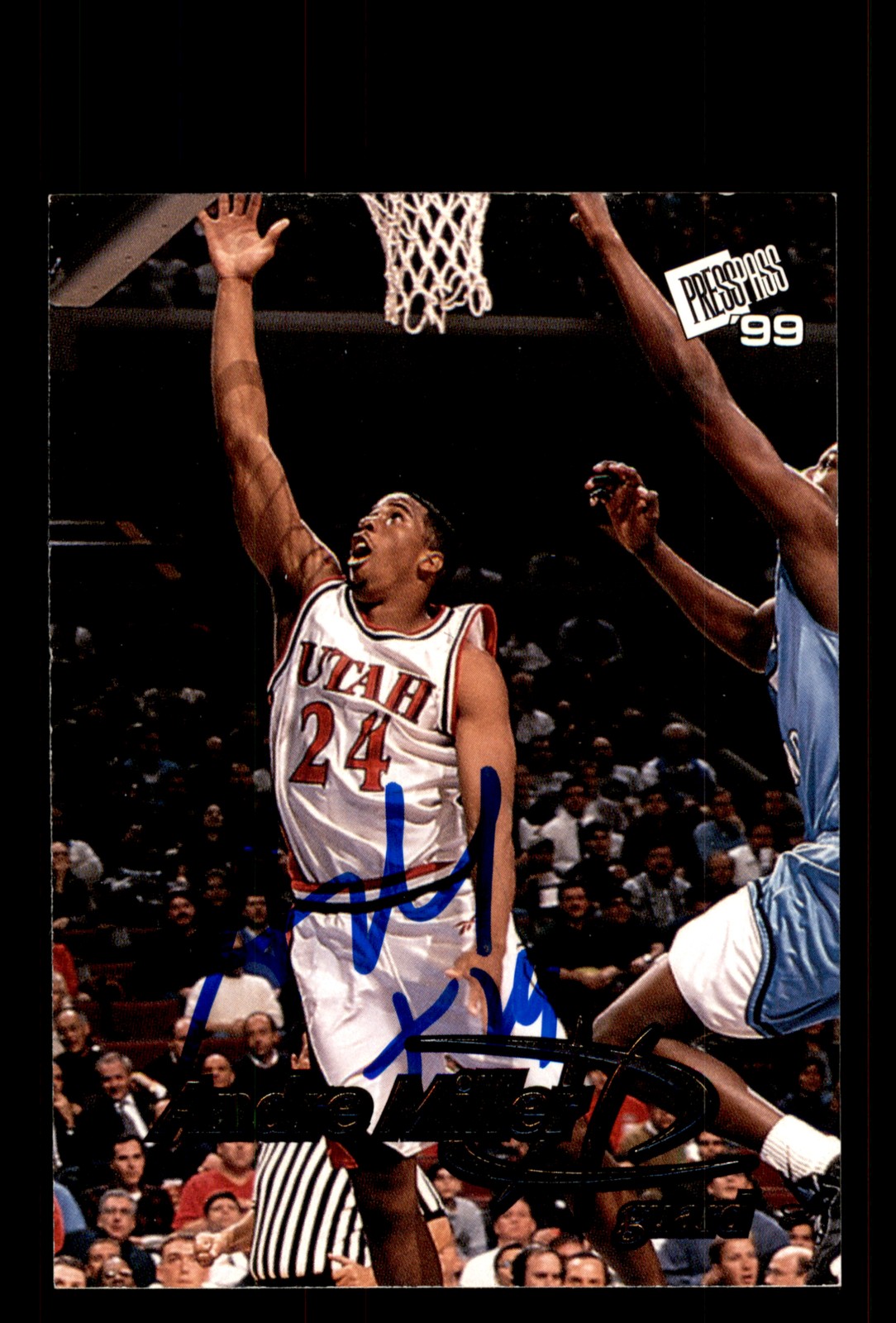 Signed Basketball Card Auto Andre Miller 1999 Press Pass #8 Utah Utes