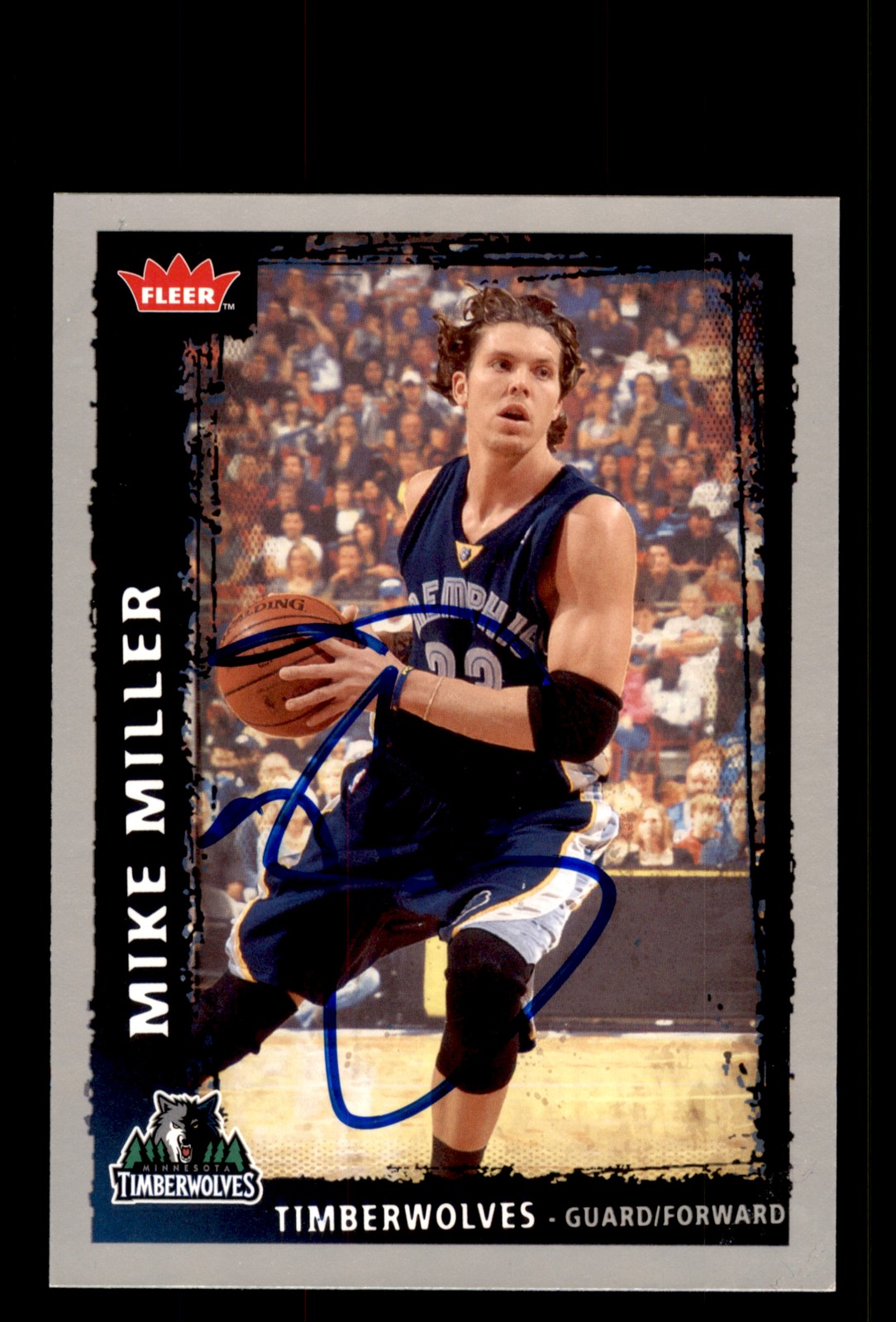 Signed Basketball Card Auto Mike Miller 2008-09 Fleer #187 Timberwolves