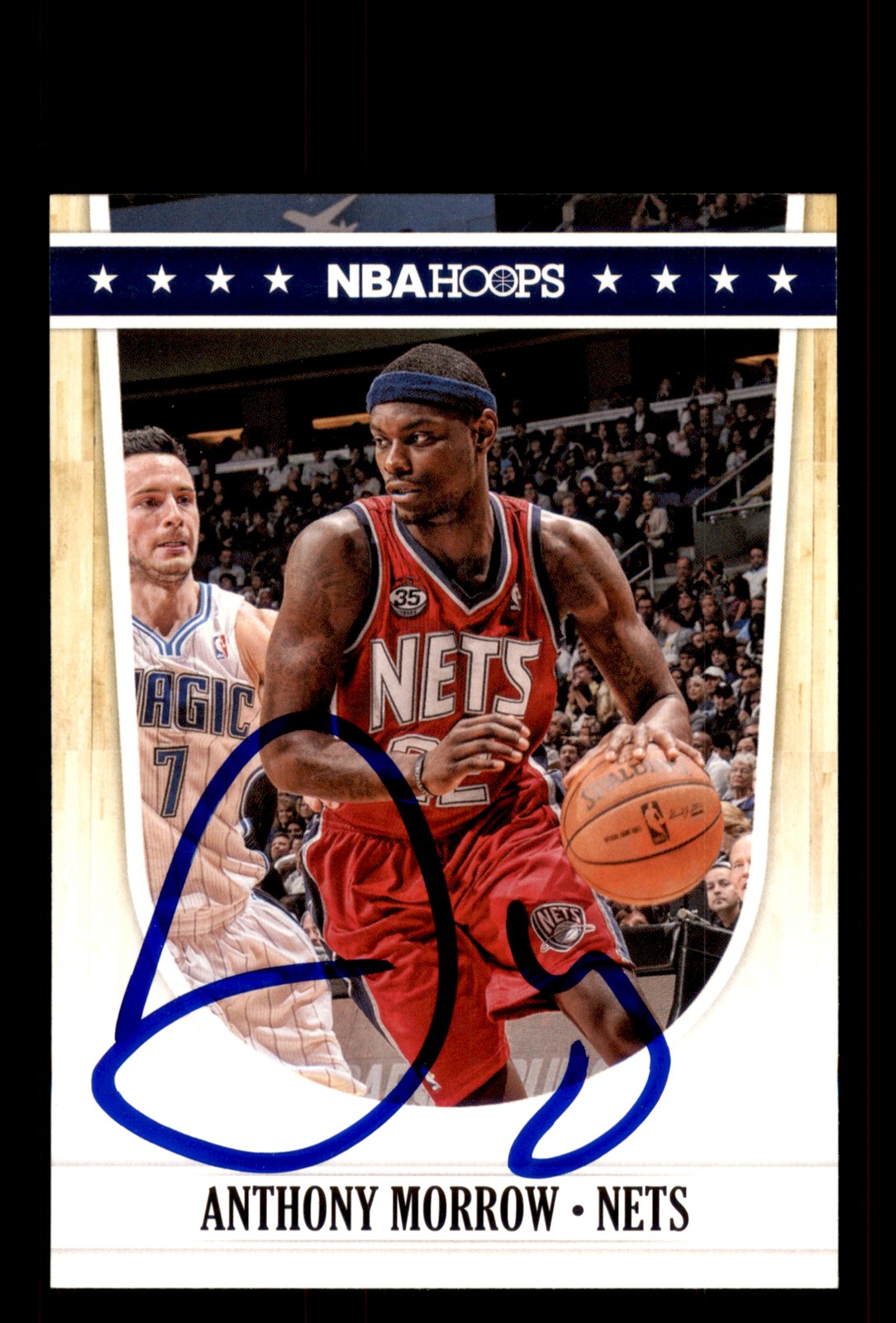 Signed Basketball Card Auto Anthony Morrow 2011-12 Hoops #145 New Jersey Nets