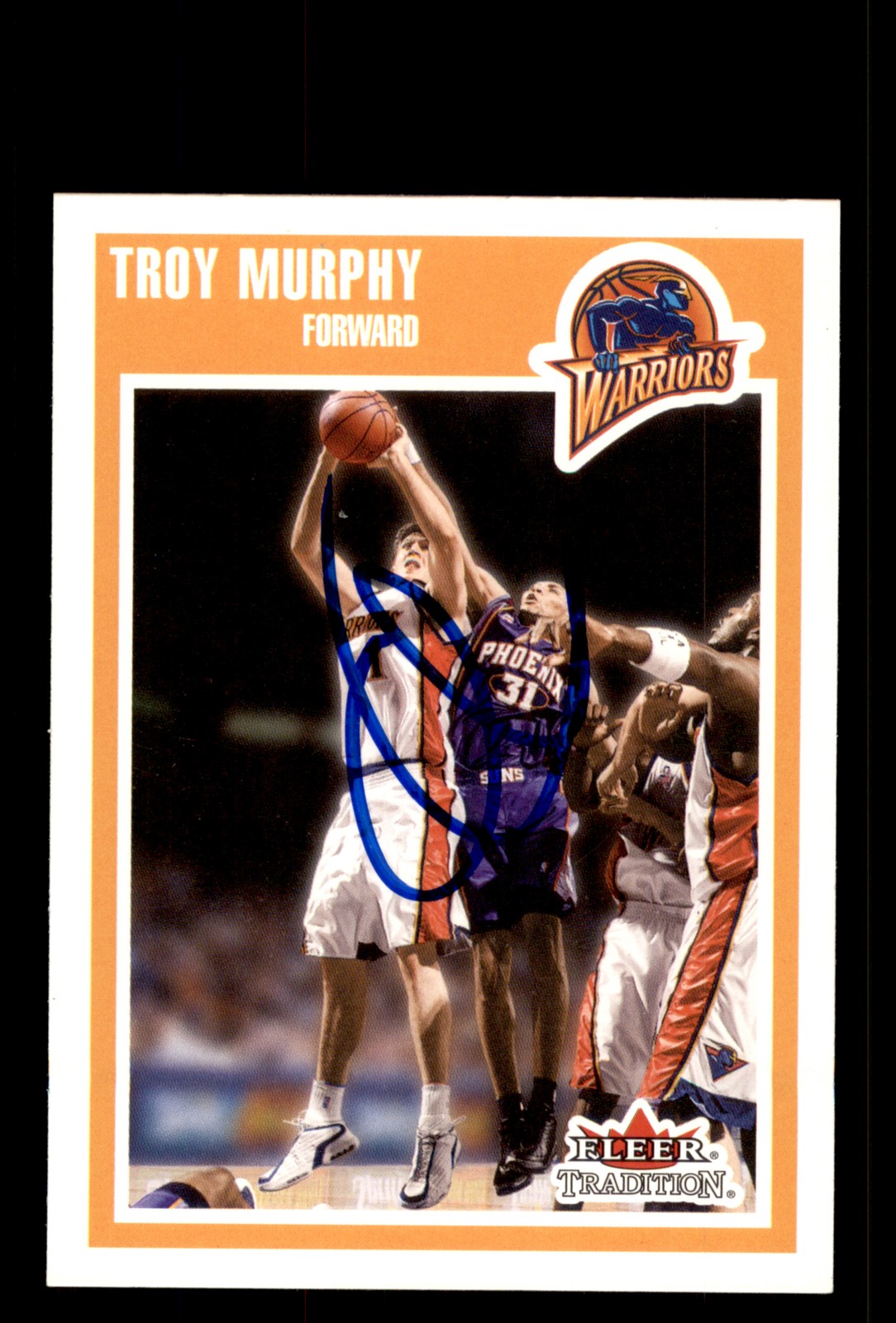 Signed Basketball Card Auto Troy Murphy 2002-03 Fleer Tradition #44 Warriors