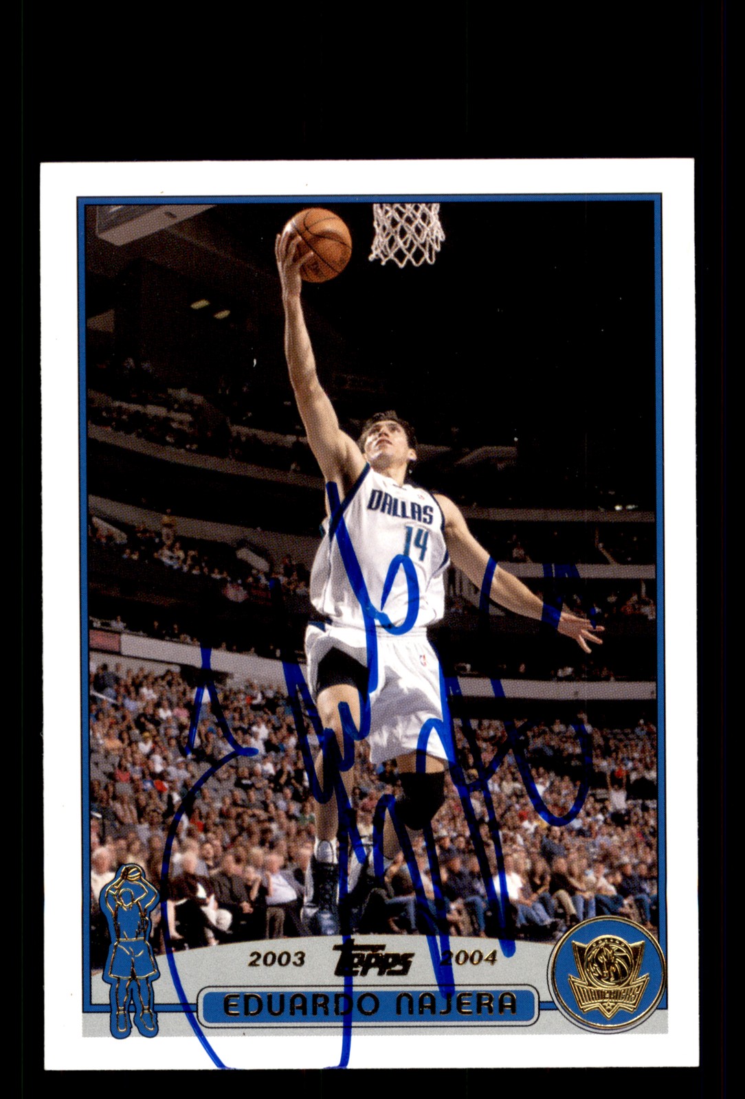 Signed Basketball Card Auto Eduardo Najera 2003-04 Topps #83 Factory Set