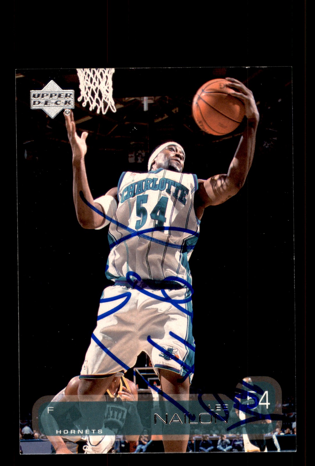 Signed Basketball Card Auto Lee Nailon 2002-03 Upper Deck #110 Hornets