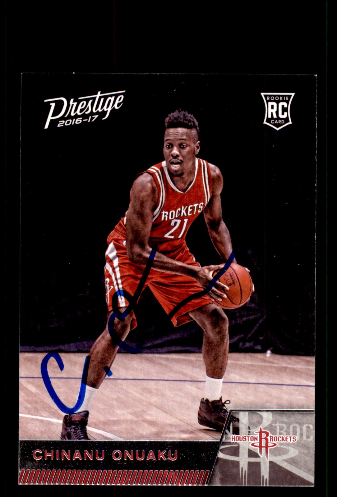 Signed Basketball Card Auto Chinanu Onuaku 2016-17 Panini Prestige #183