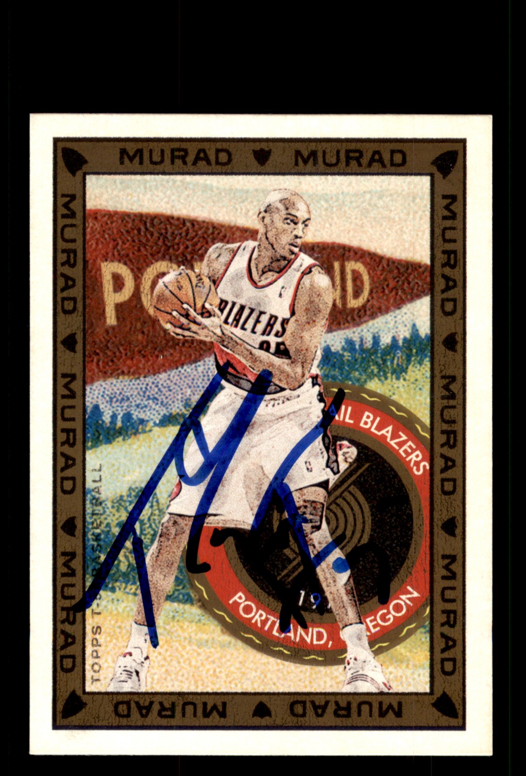 Signed Basketball Card Auto Travis Outlaw 2008-09 Topps T-51 Murad #86