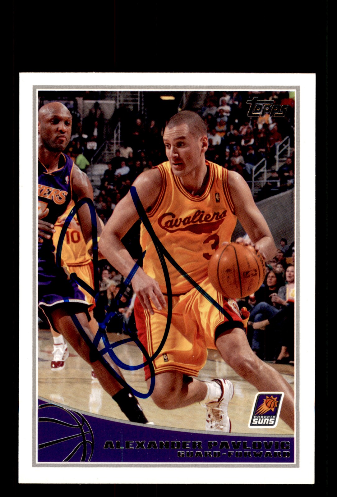 Signed Basketball Card Auto Alexander Pavlovic 2009-10 Topps #51 Phoenix Suns