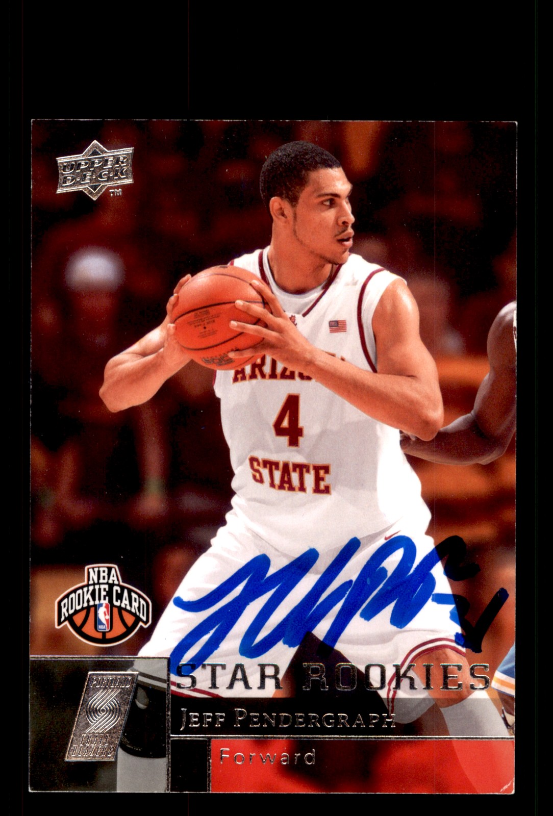 Signed Basketball Card Auto Jeff Pendergraph 2009-10 Upper Deck #216