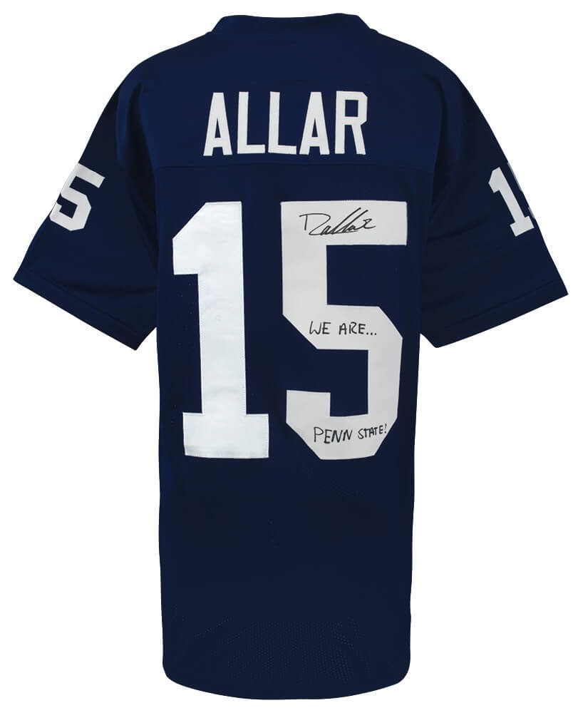 Drew Allar Signed Navy Custom College Football Jersey w/We Are... (SCHWARTZ COA)