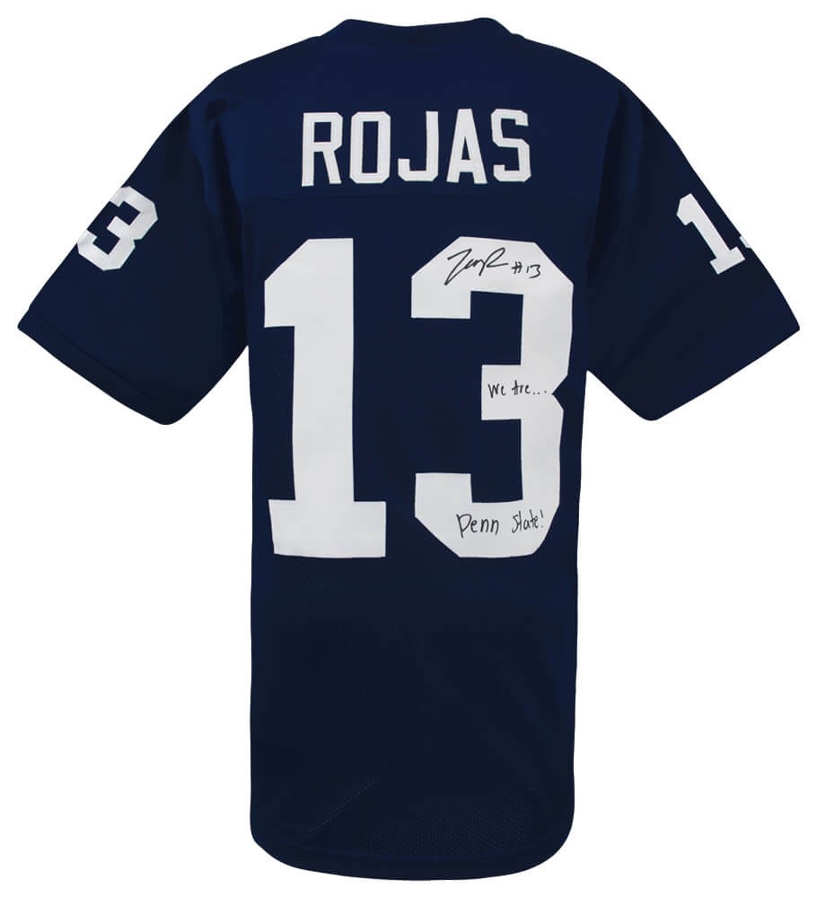 Tony Rojas Signed Navy Custom College Football Jersey w/We Are... (SCHWARTZ COA)