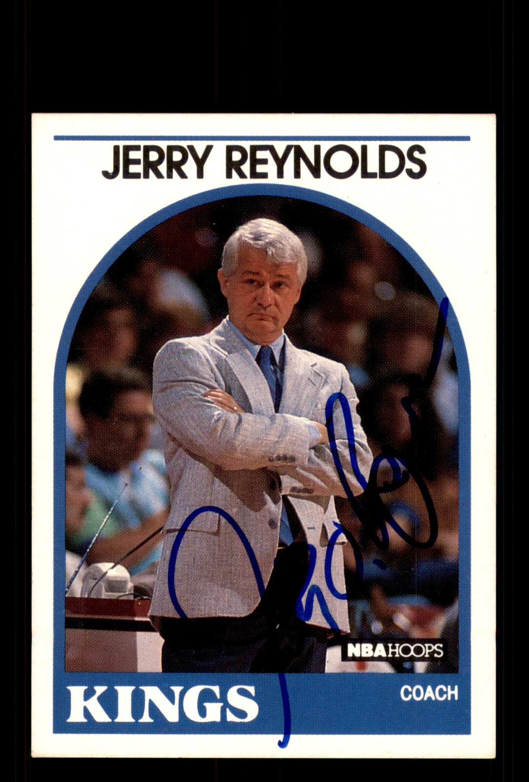 Signed Basketball Card Auto Jerry Reynolds 1989-90 Hoops #161 Sacramento Kings