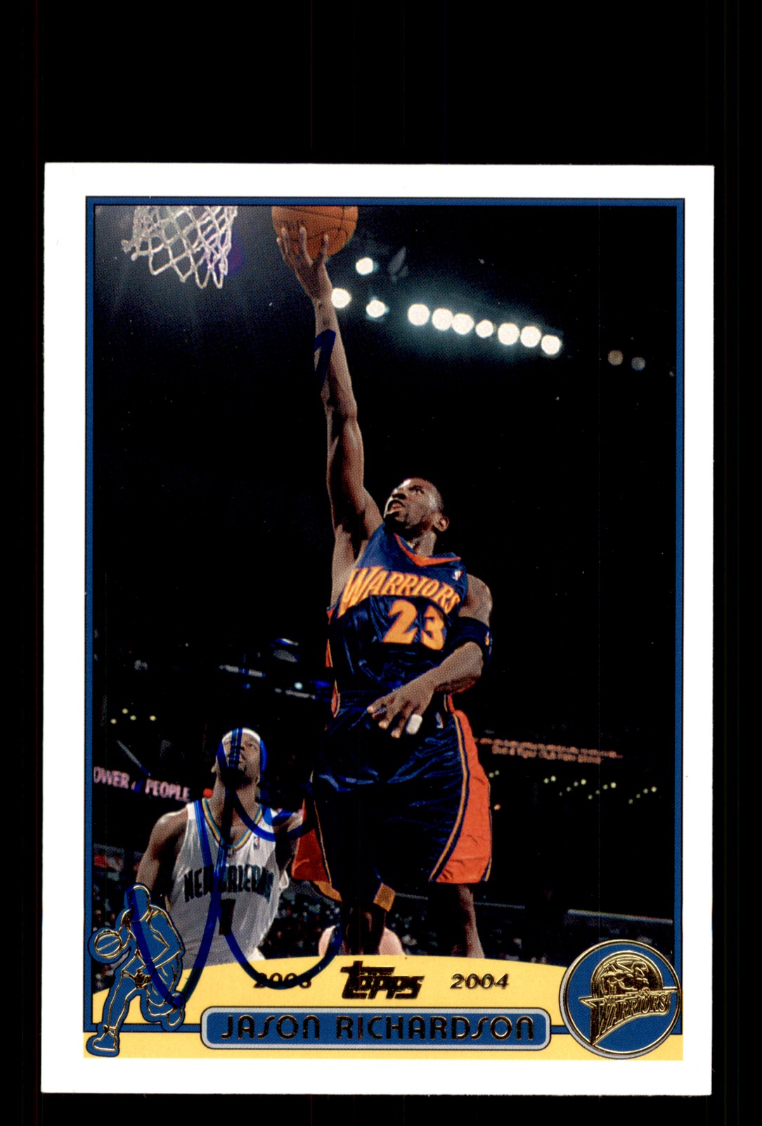 Signed Basketball Card Auto Jason Richardson 2003-04 Topps #23 Warriors