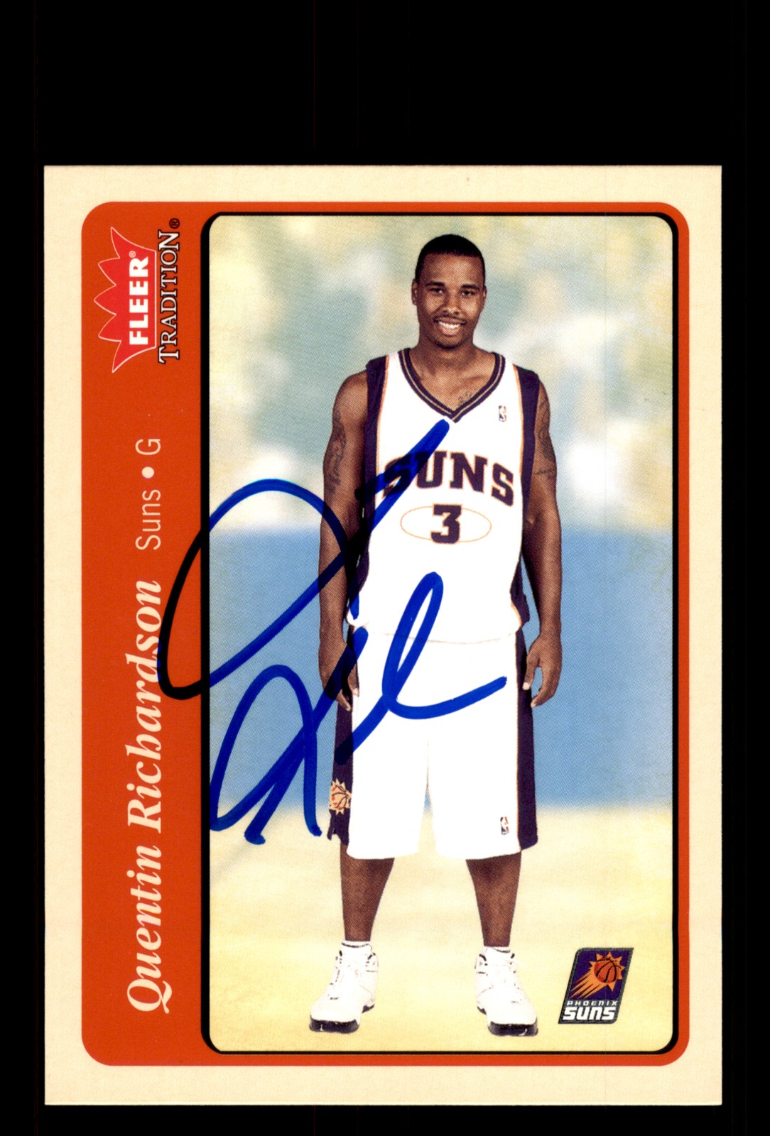 Signed Basketball Card Auto Quentin Richardson 2004-05 Fleer Tradition #116 Suns