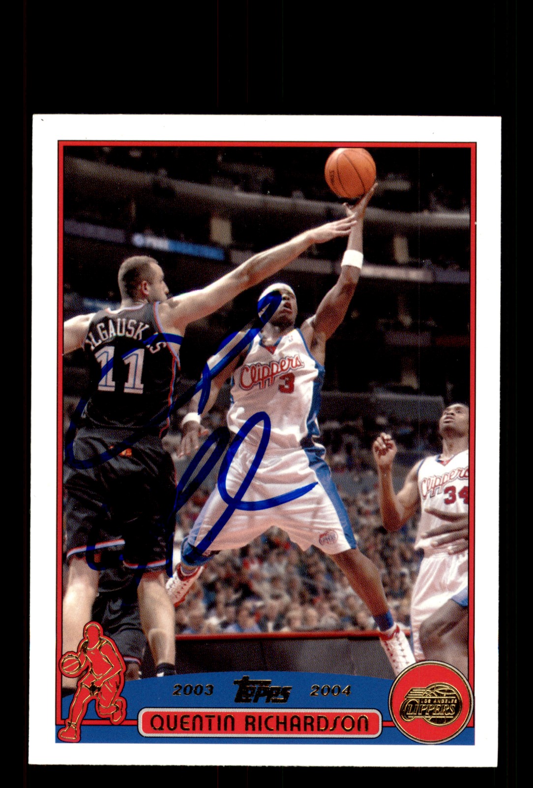 Signed Basketball Card Auto Quentin Richardson 2003-04 Topps #120 F. Set
