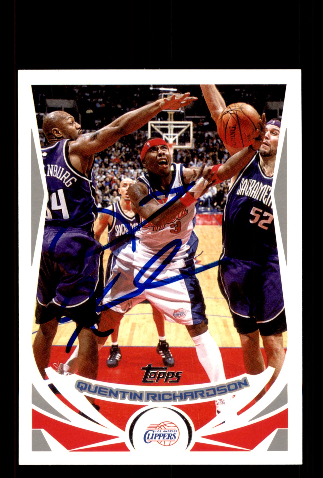 Signed Basketball Card Auto Quentin Richardson 2004-05 Topps #136 Clippers