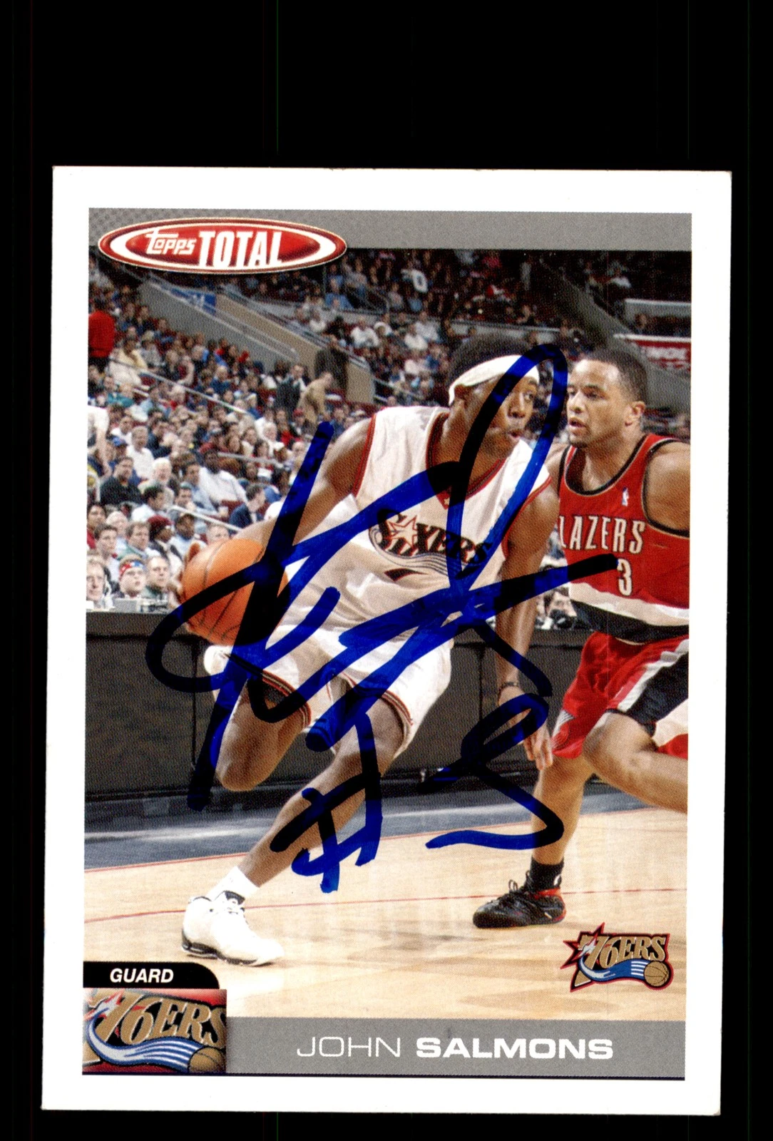 Signed Basketball Card Auto John Salmons 2004-05 Topps Total #203 76ers