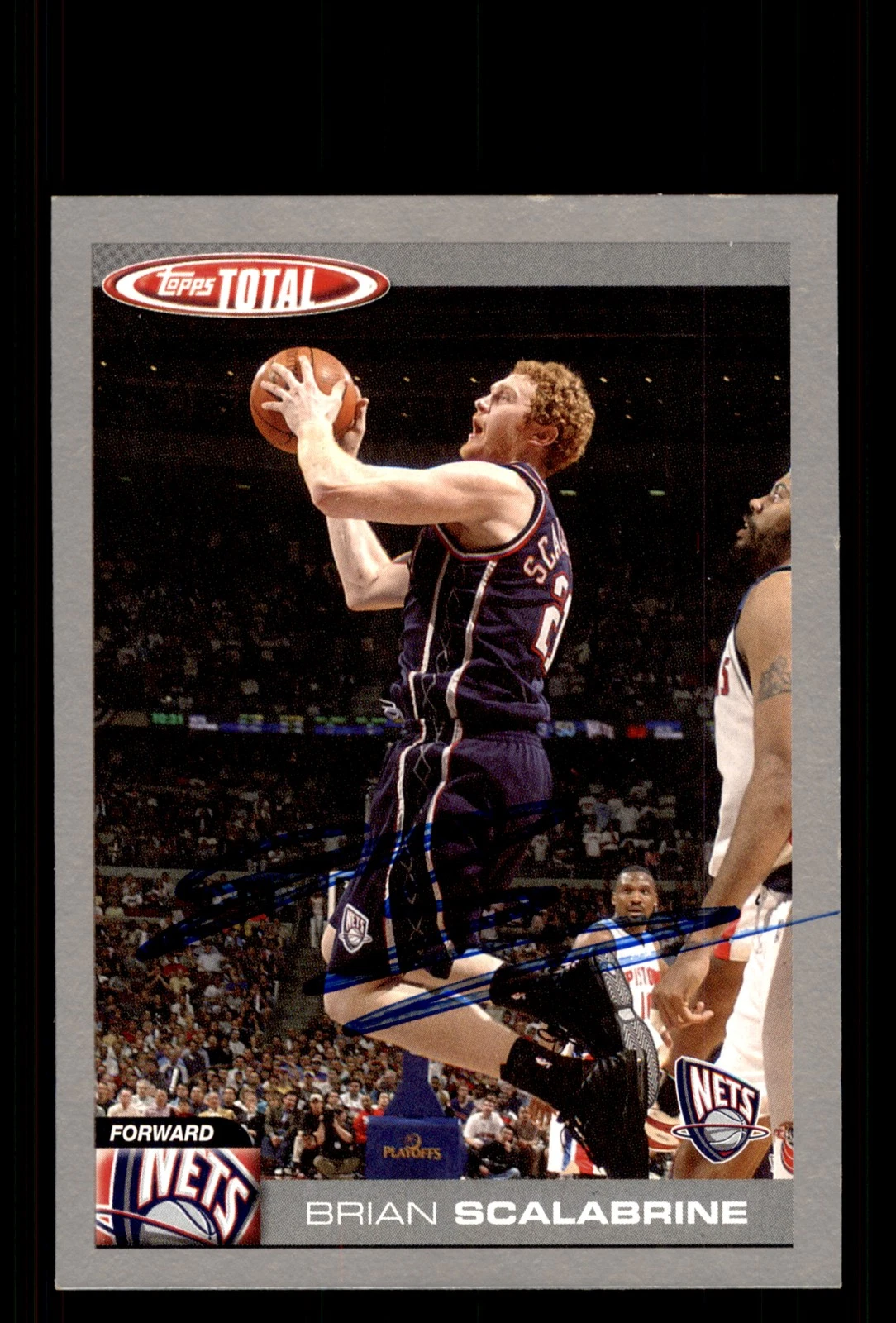 Signed Basketball Card Auto Brian Scalabrine 2004-05 Topps Total #225 Silver