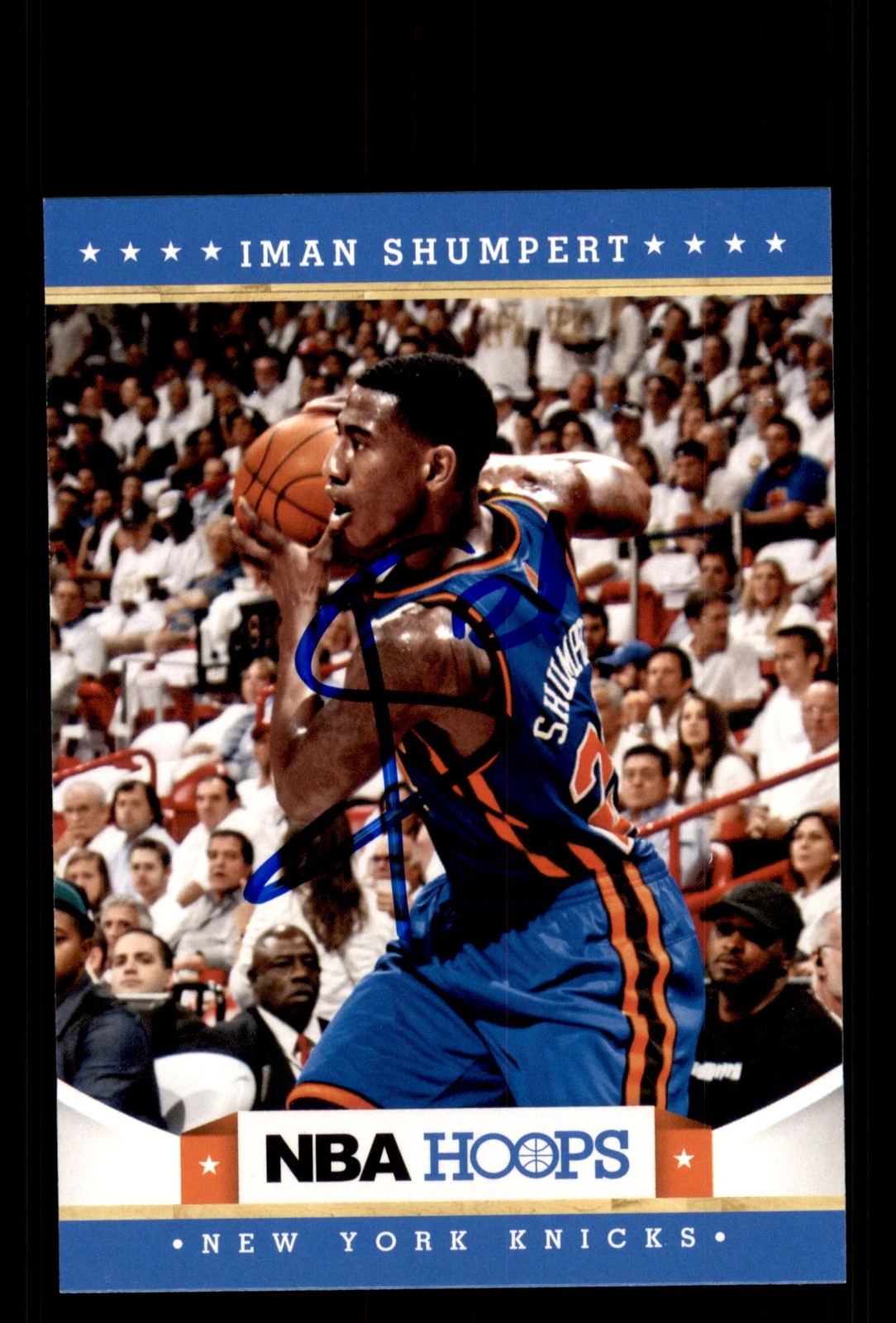 Signed Basketball Card Auto Iman Shumpert 2012-13 Hoops #238 New York Knicks