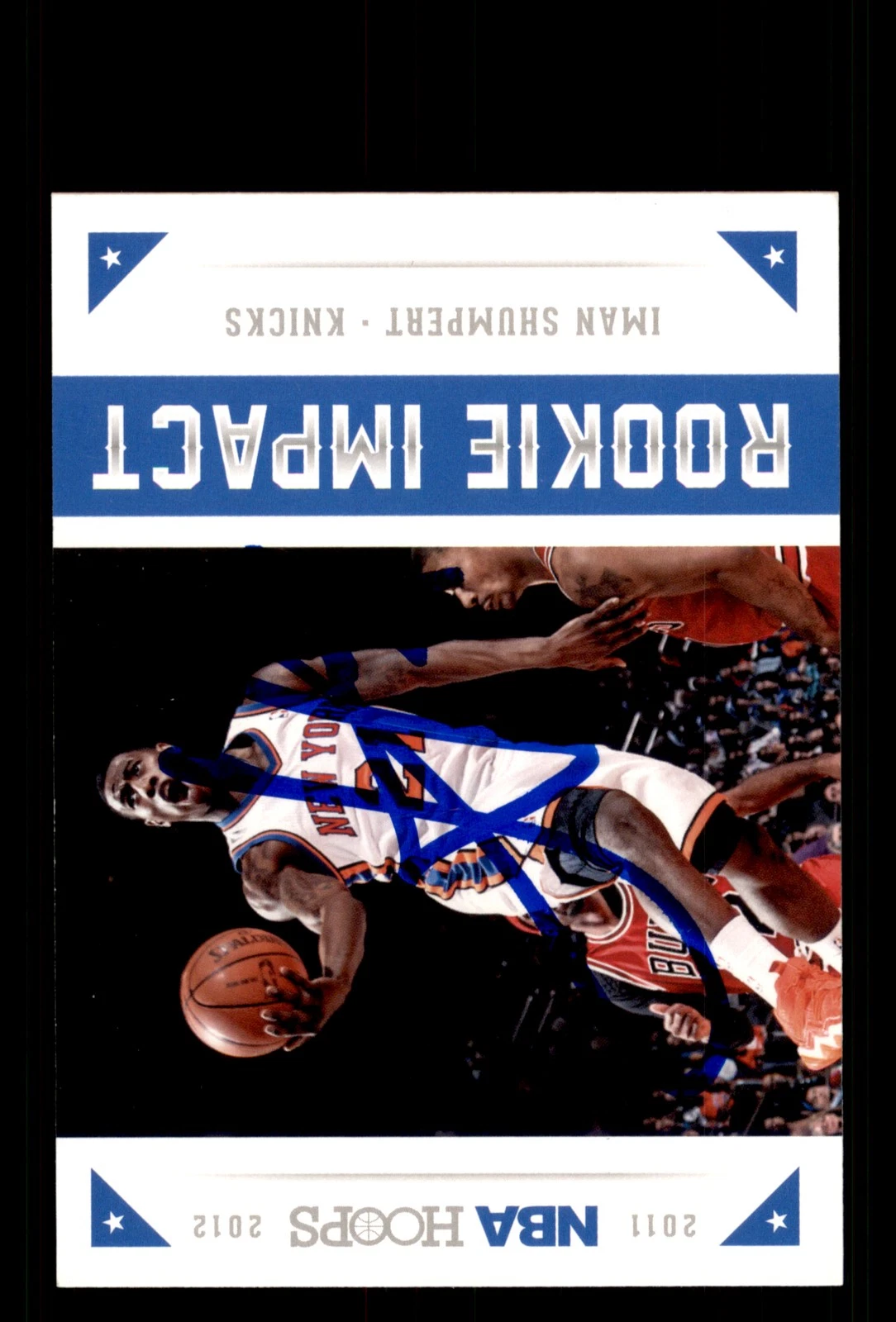 Signed Basketball Card Auto Iman Shumpert 2012-13 Hoops #9 New York Knicks
