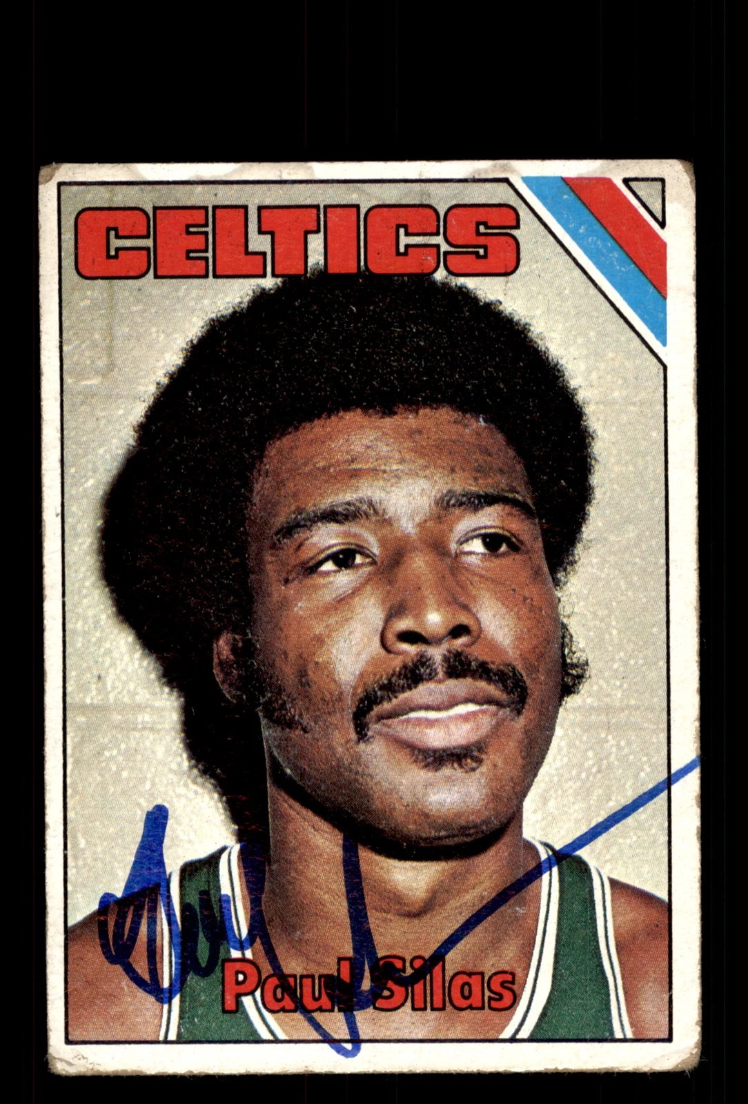 Signed Basketball Card Auto Paul Silas 1975-76 Topps #8 Boston Celtics