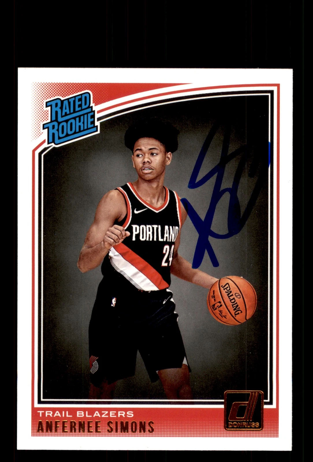 Signed Basketball Card Auto Omari Spellman 2018-19 Donruss Optic #196 Hawks