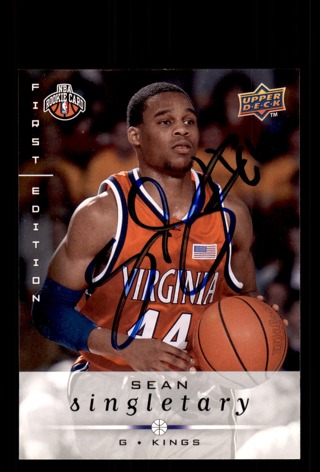 Signed Basketball Card Auto Sean Singletary 2008-09 Upper Deck First Edition
