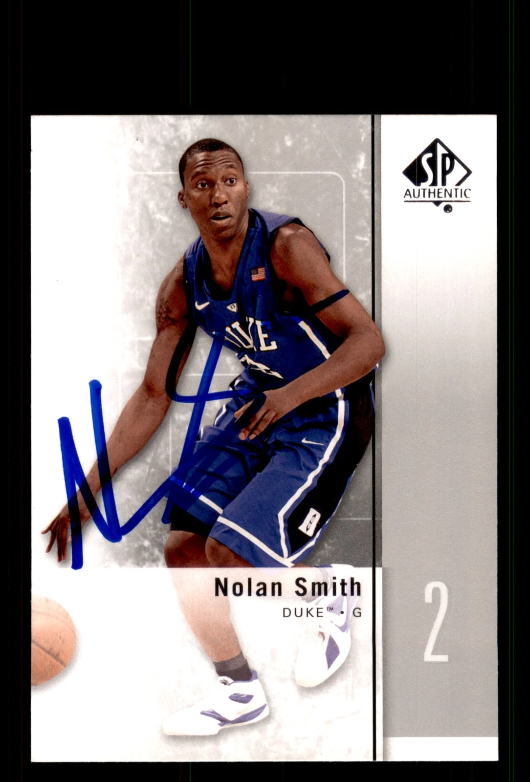 Signed Basketball Card Auto Nolan Smith 2011-12 SP Authentic #22 Duke