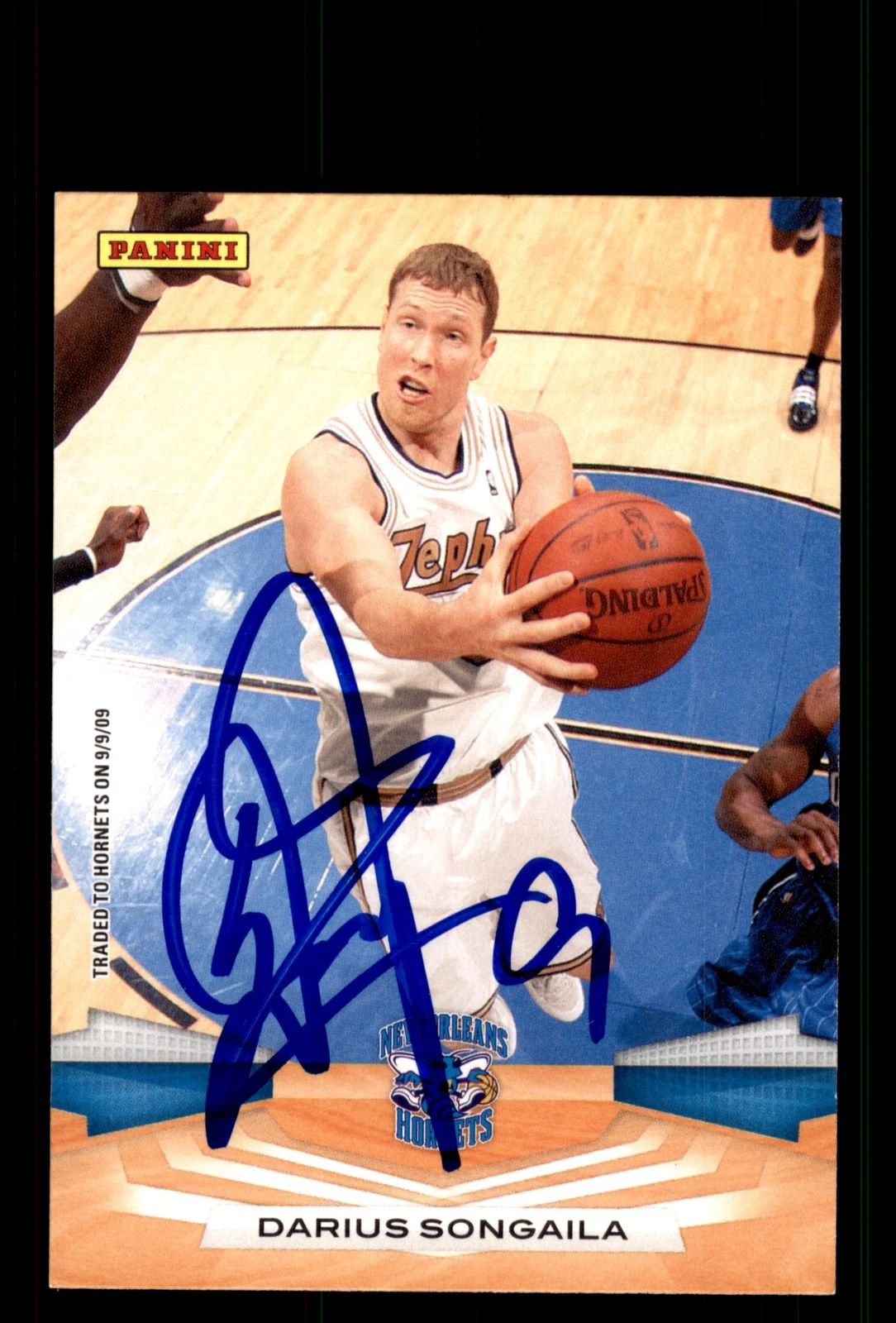 Signed Basketball Card Auto Darius Songaila 2009-10 Panini #213 Hornets