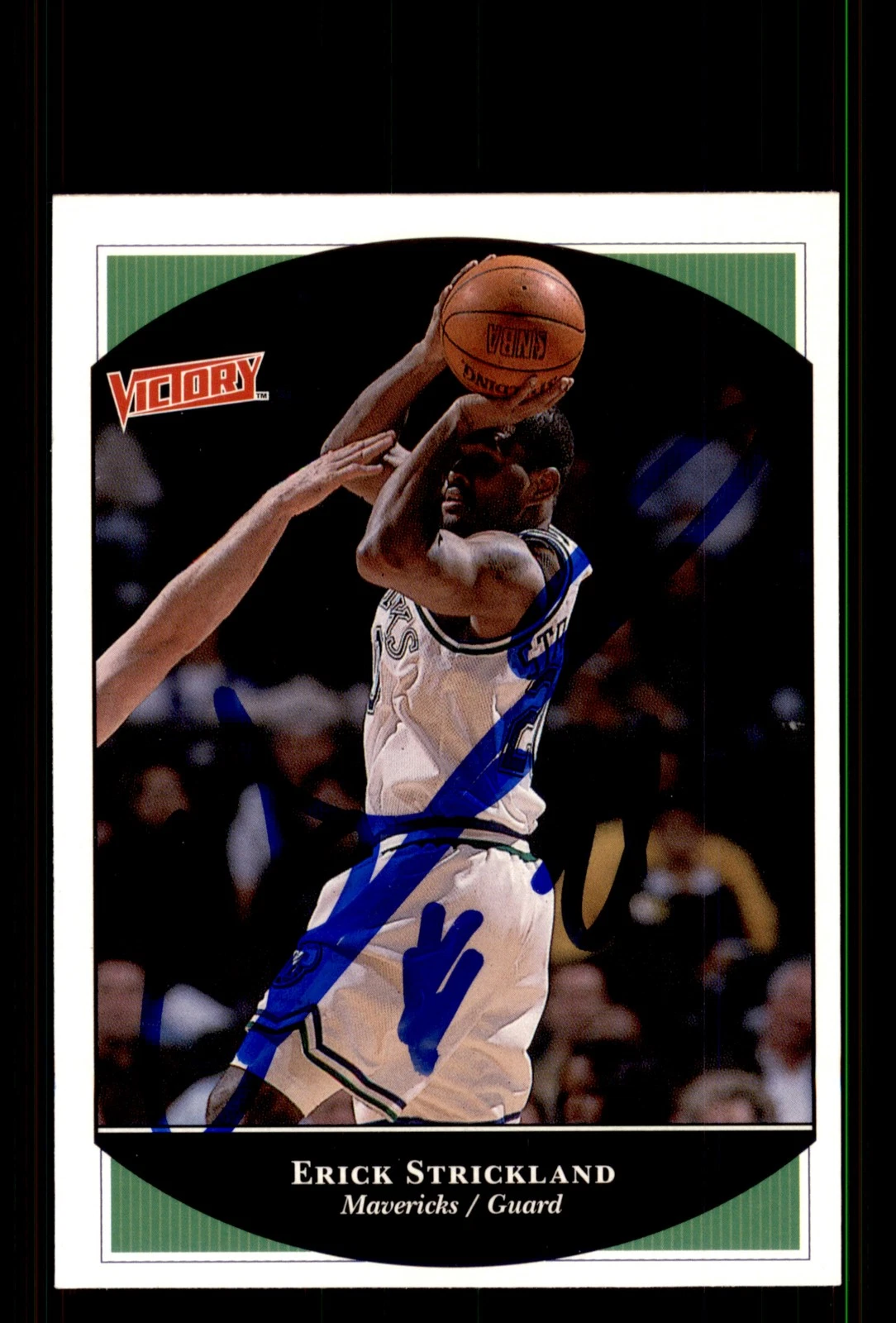 Signed Basketball Card Auto Erick Strickland 1999-00 Upper Deck Victory #59