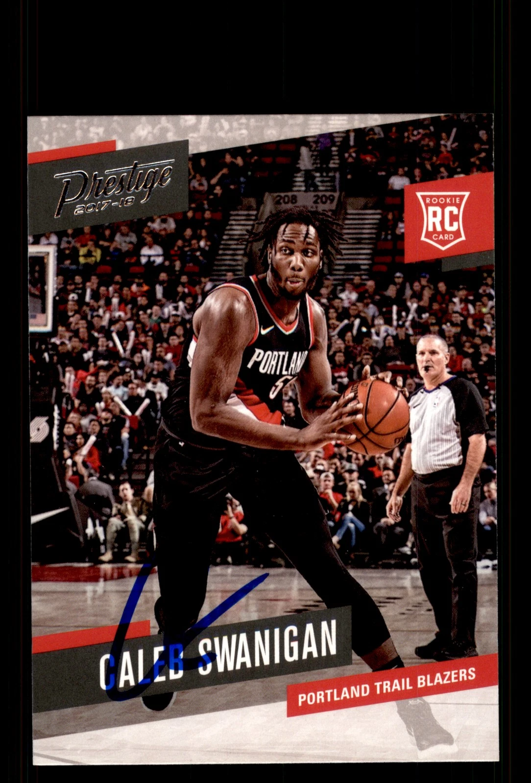 Signed Basketball Card Auto Caleb Swanigan 2017-18 Panini Prestige #175