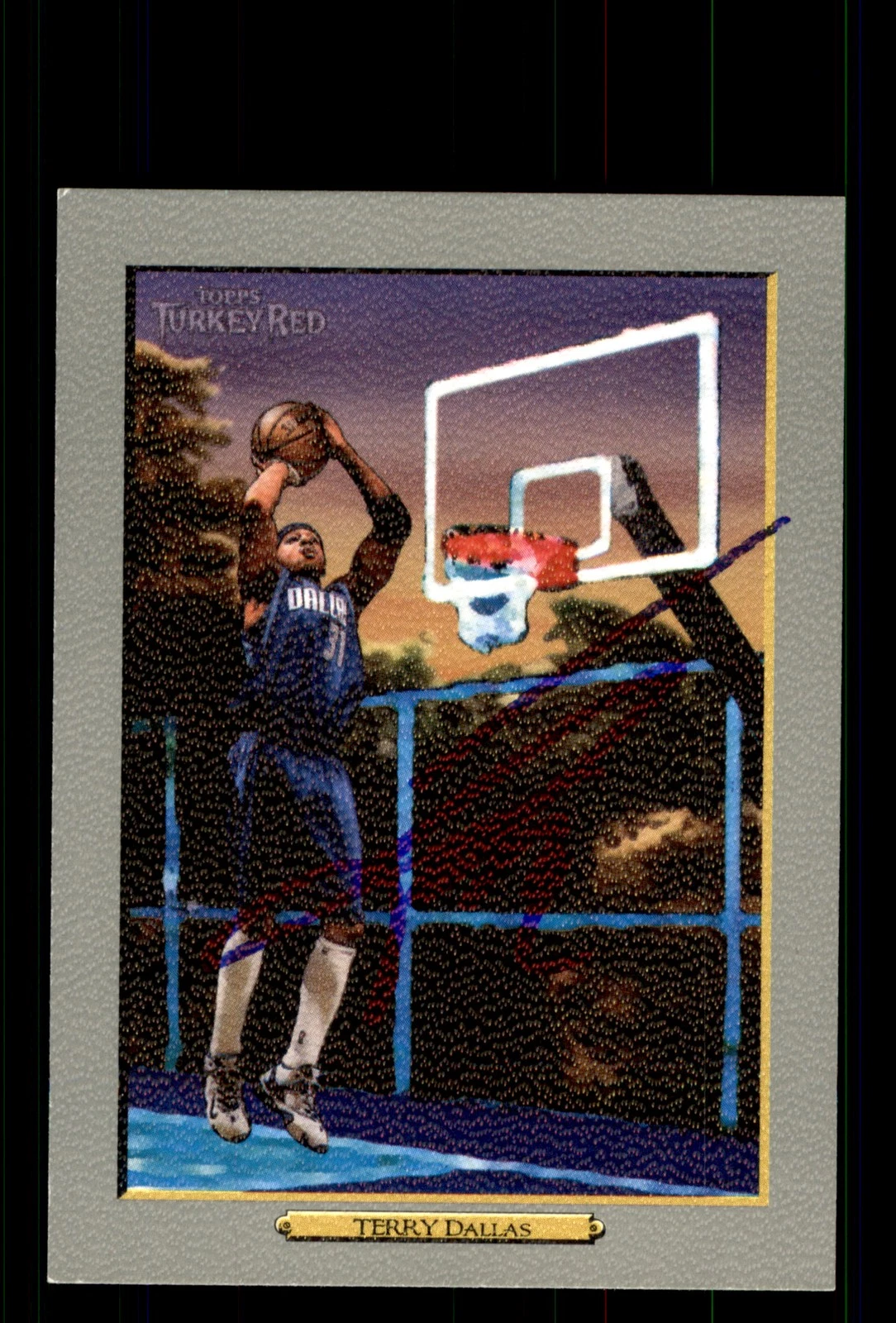 Signed Basketball Card Auto Jason Terry 2006-07 Topps Turkey Red #100 Mavs