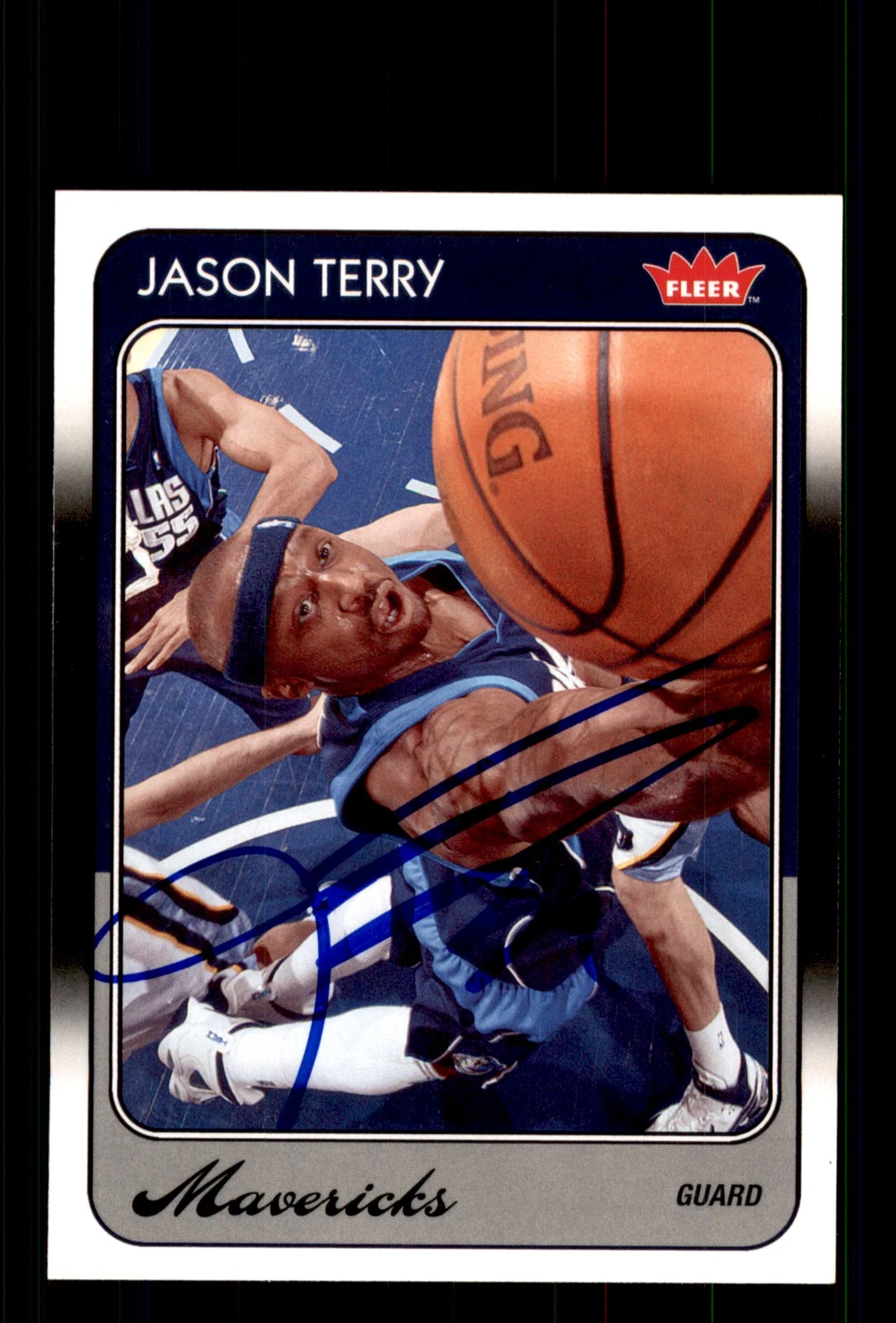 Signed Basketball Card Auto Jason Terry 2008-09 Fleer #22 Dallas Mavericks