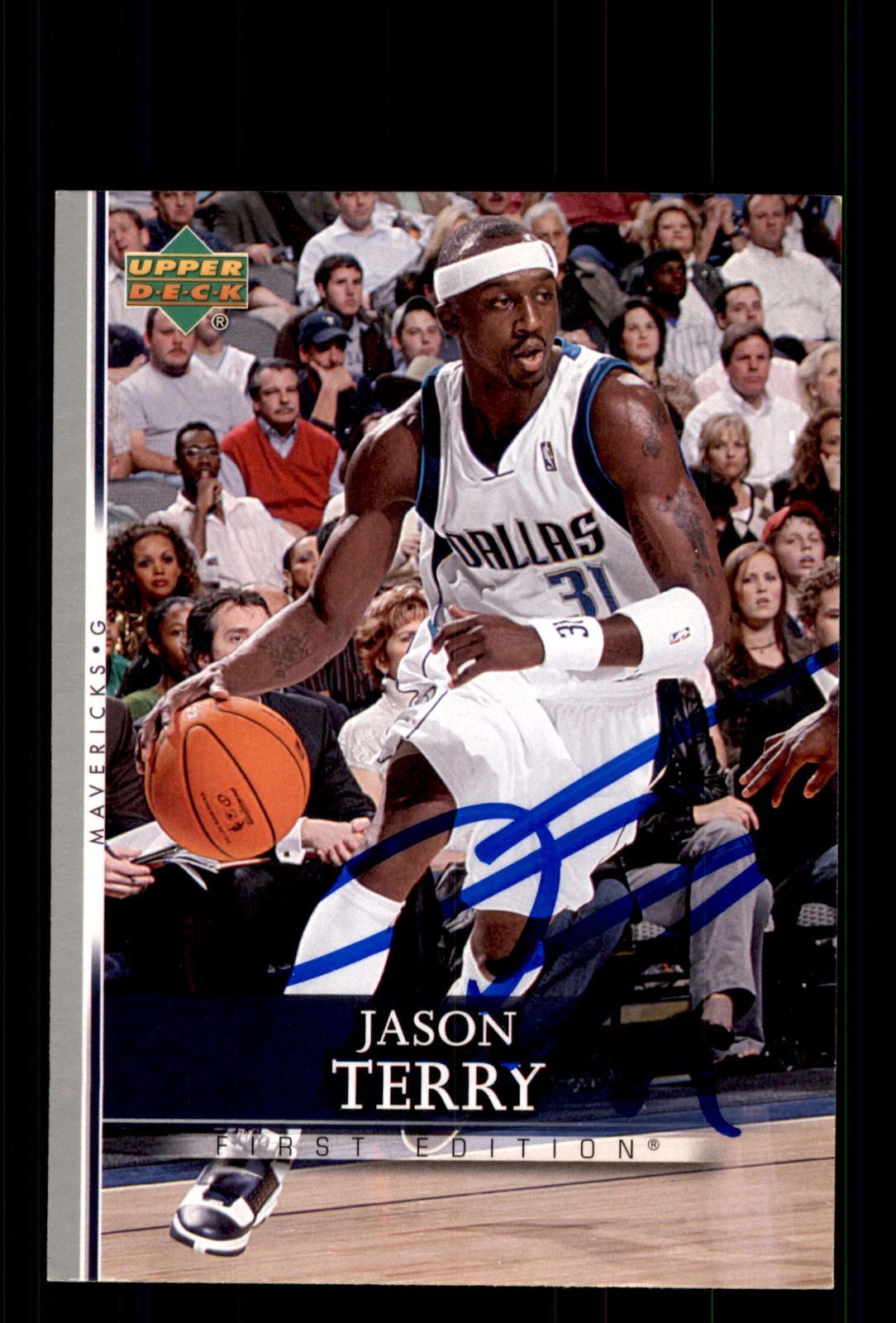 Signed Basketball Card Auto Jason Terry 2007-08 Upper Deck First Edition #6