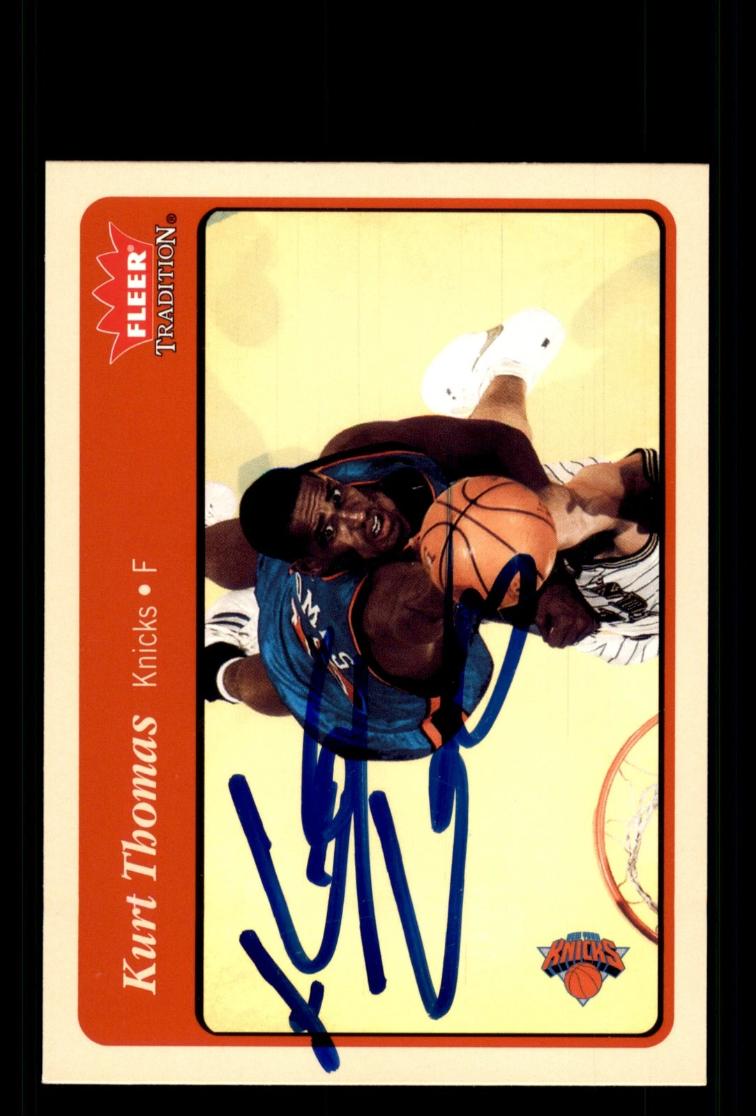 Signed Basketball Card Auto Kurt Thomas 2004-05 Fleer Tradition #35 Knicks