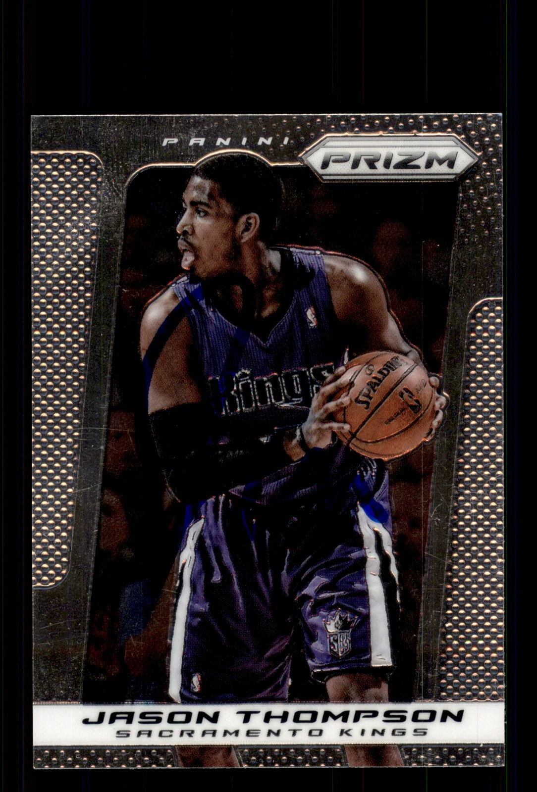 Signed Basketball Card Auto Jason Thompson 2013-14 Panini Prizm #39 Kings