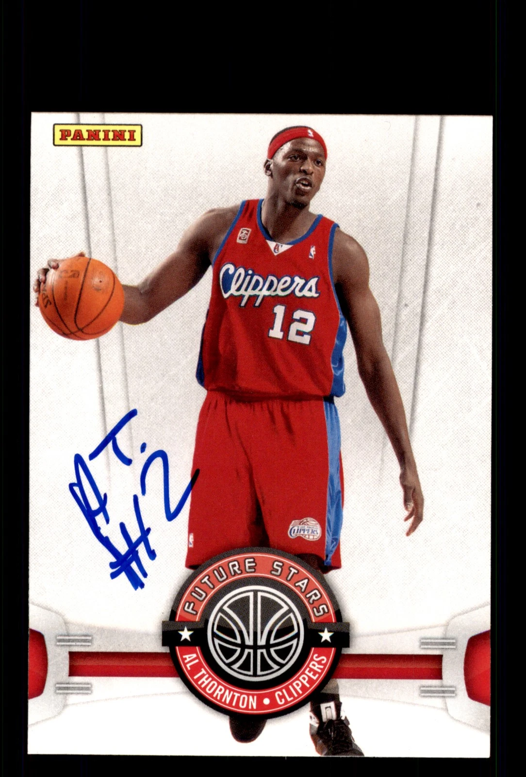 Signed Basketball Card Auto Al Thornton 2009-10 Panini #1 Los Angeles Clippers