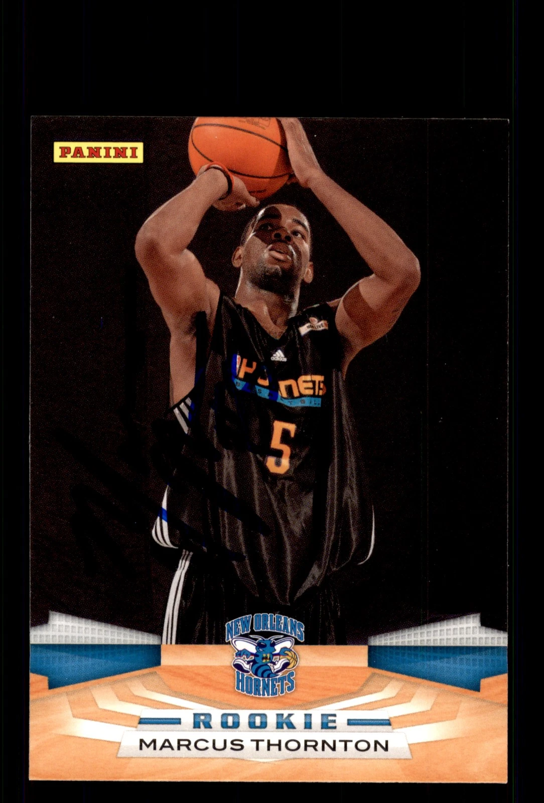 Signed Basketball Card Auto Marcus Thornton 2009-10 Panini #391 Hornets