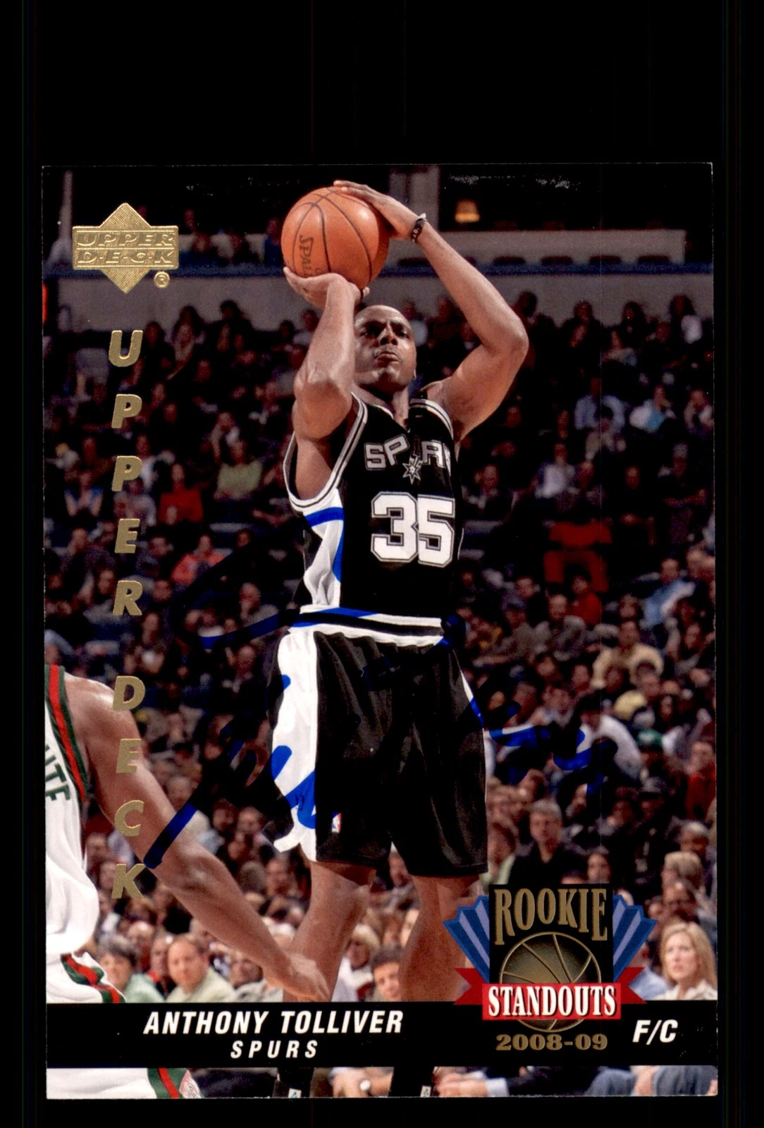 Signed Basketball Card Auto Anthony Tolliver 2008-09 Upper Deck Lineage #RS-34