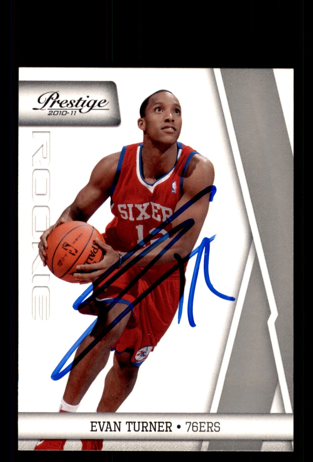 Signed Basketball Card Auto Evan Turner 2010-11 Panini Prestige #152 76ers