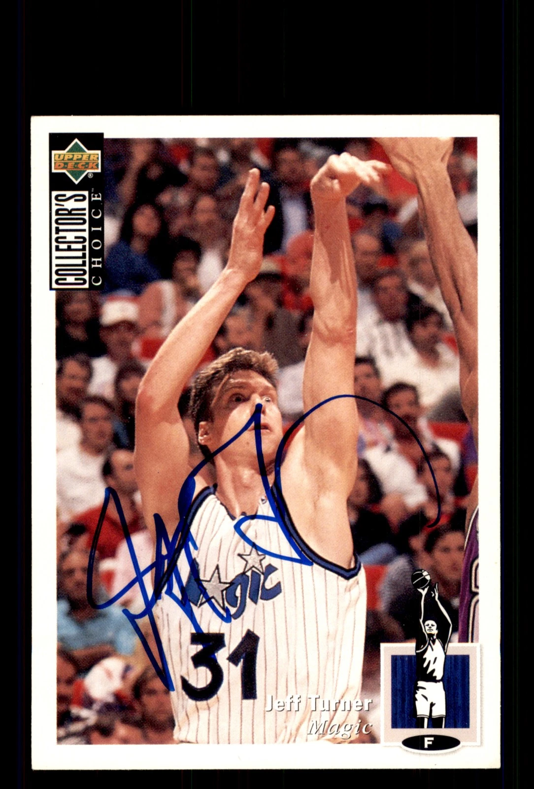 Signed Basketball Card Auto Jeff Turner 1994-95 Collector's Choice #38 Magic