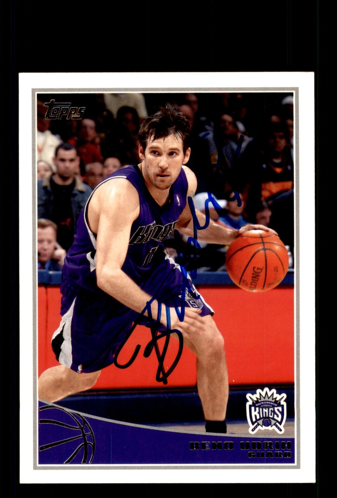 Signed Basketball Card Auto Beno Udrih 2009-10 Topps #264 Sacramento Kings
