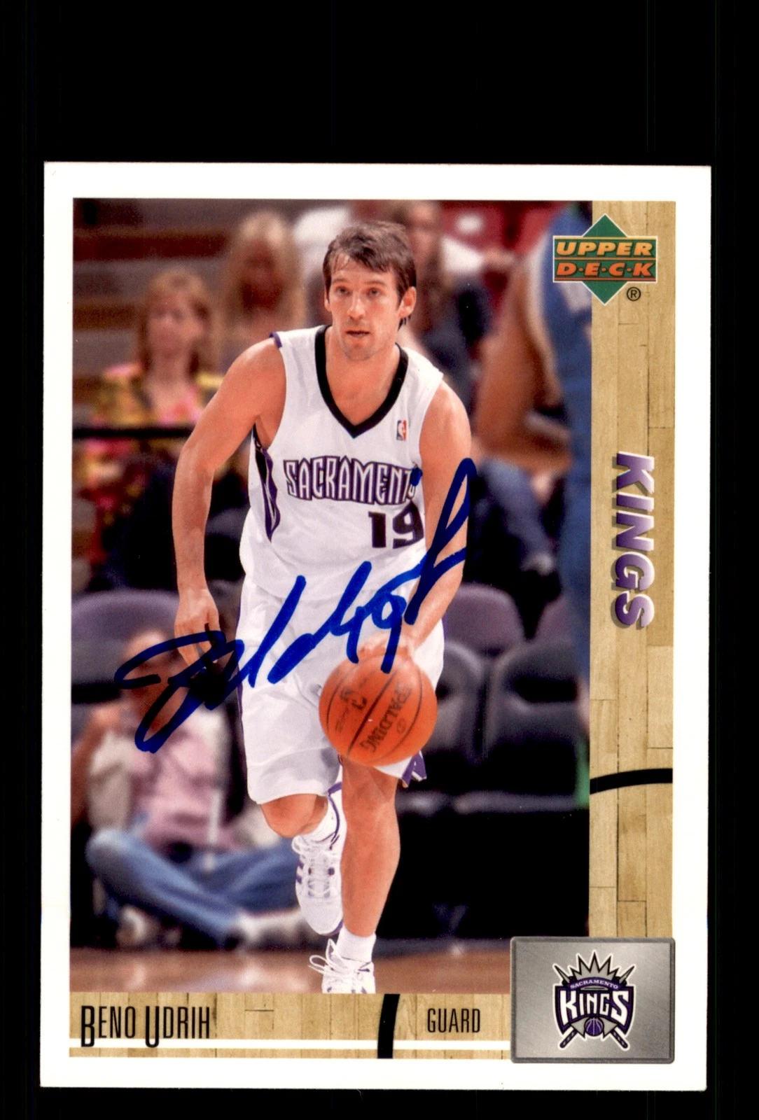 Signed Basketball Card Auto Beno Udrih 2008-09 Upper Deck Lineage #119 Kings