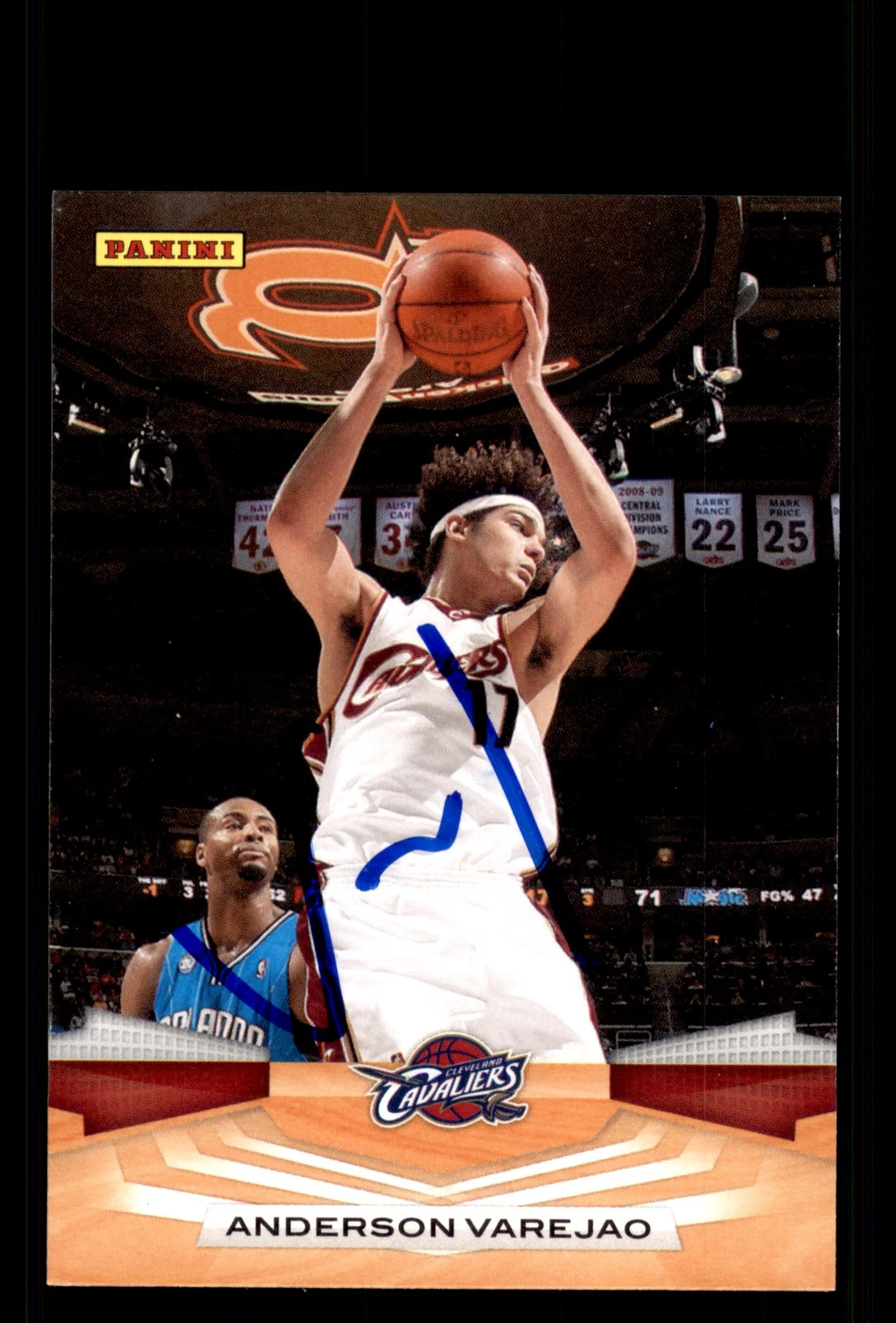 Signed Basketball Card Auto Anderson Varejao 2009-10 Panini #60 Cavaliers