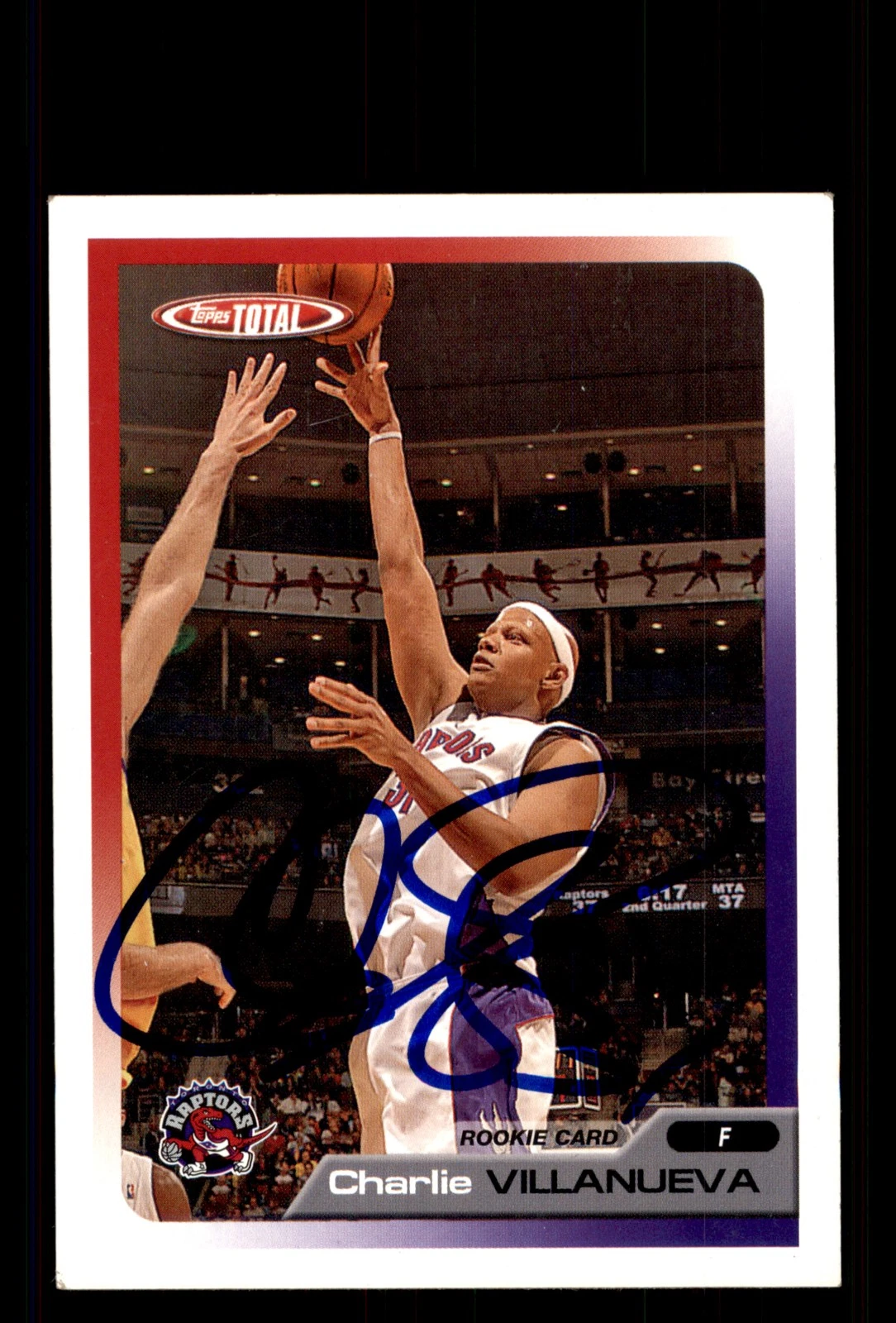 Signed Basketball Card Auto Charlie Villanueva 2005-06 Topps Total #283 Raptors