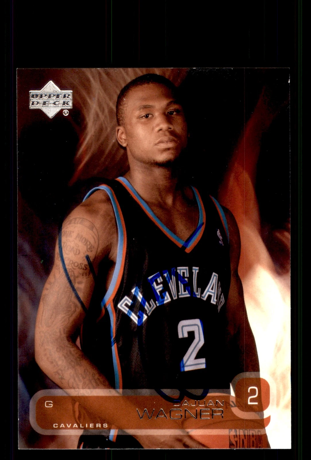 Signed Basketball Card Auto Dajuan Wagner 2002-03 Upper Deck #233 Cavaliers