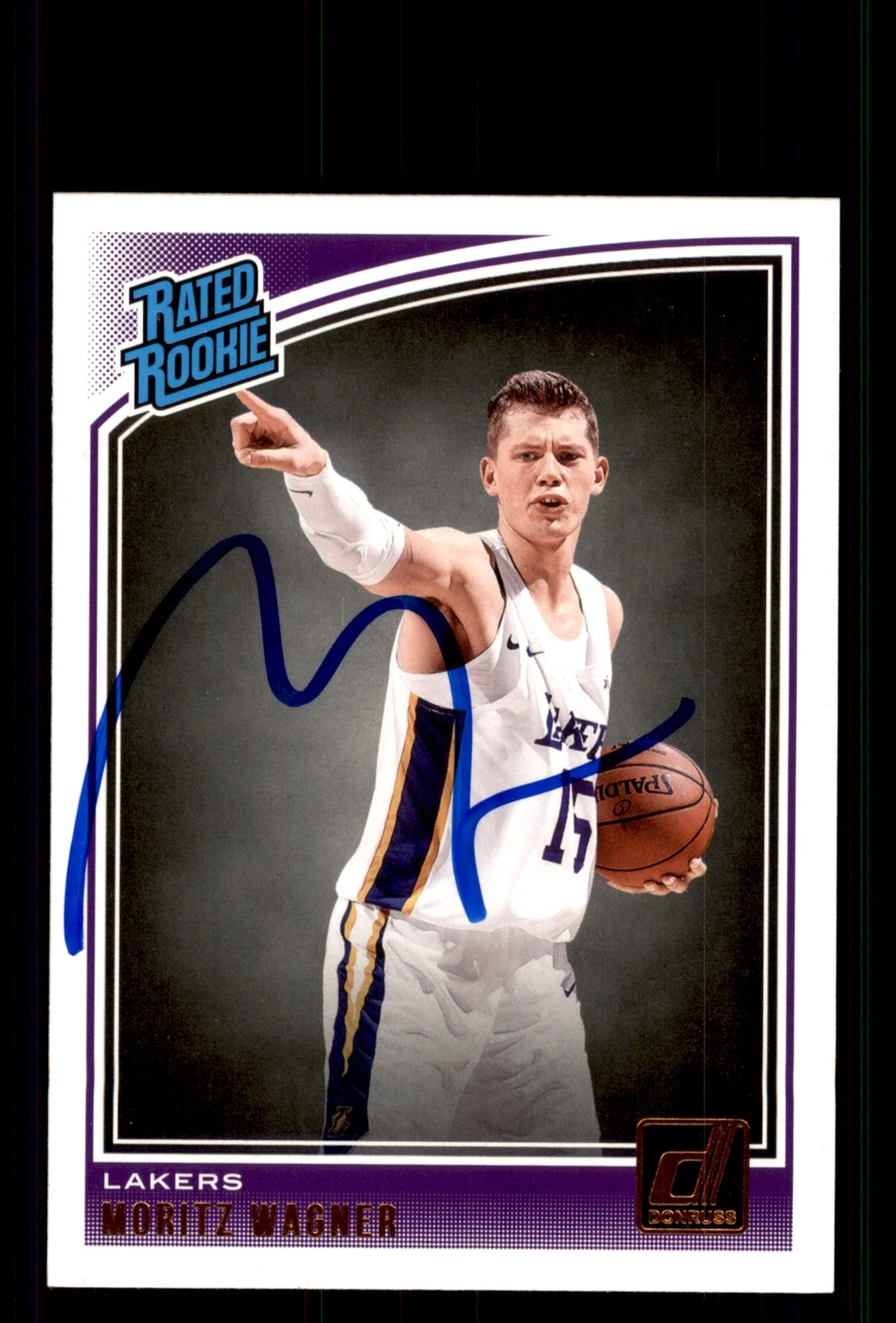 Signed Basketball Card Auto Moritz Wagner 2018-19 Donruss #197 LA Lakers