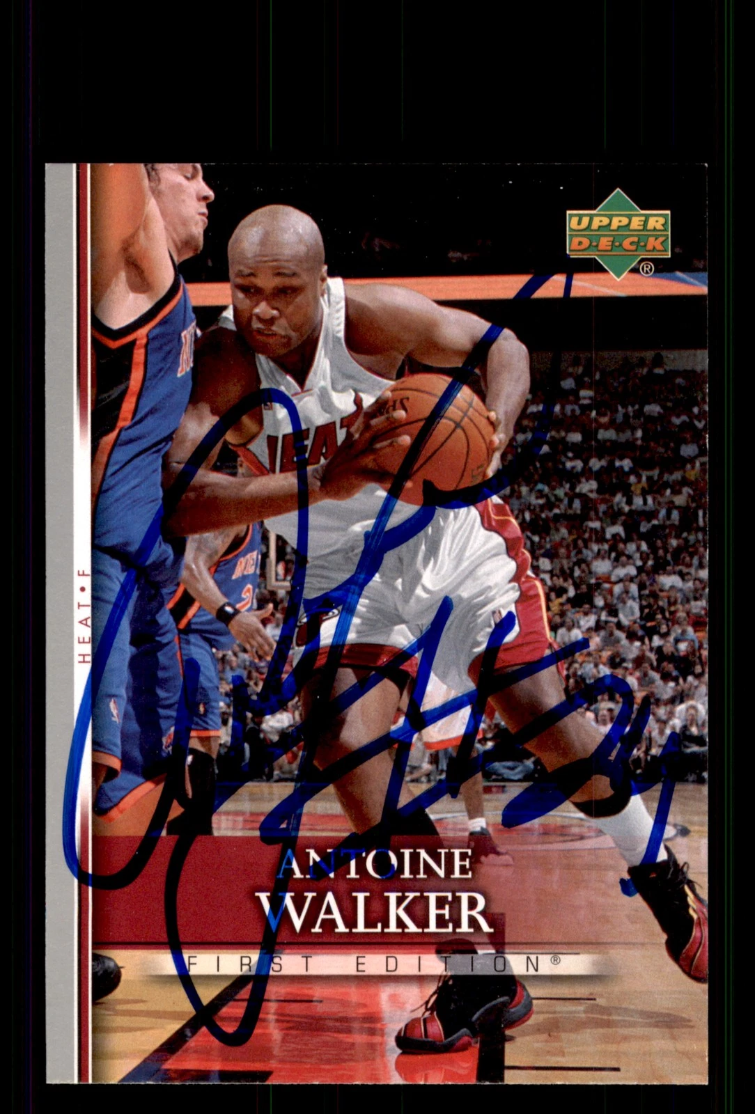 Signed Basketball Card Auto Antoine Walker 2007-08 Upper Deck First Edition #157
