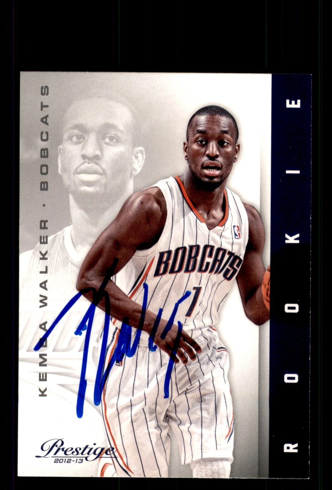 Signed Basketball Card Auto Kemba Walker 2012-13 Panini Prestige #156 Bobcats