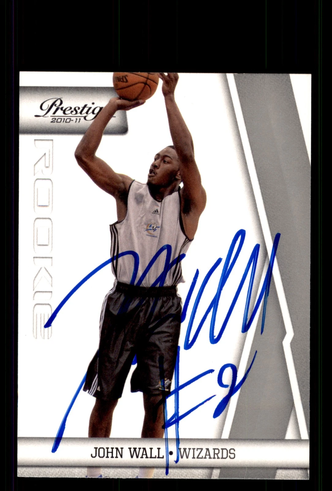 Signed Basketball Card Auto John Wall 2010-11 Panini Prestige #151 Wizards